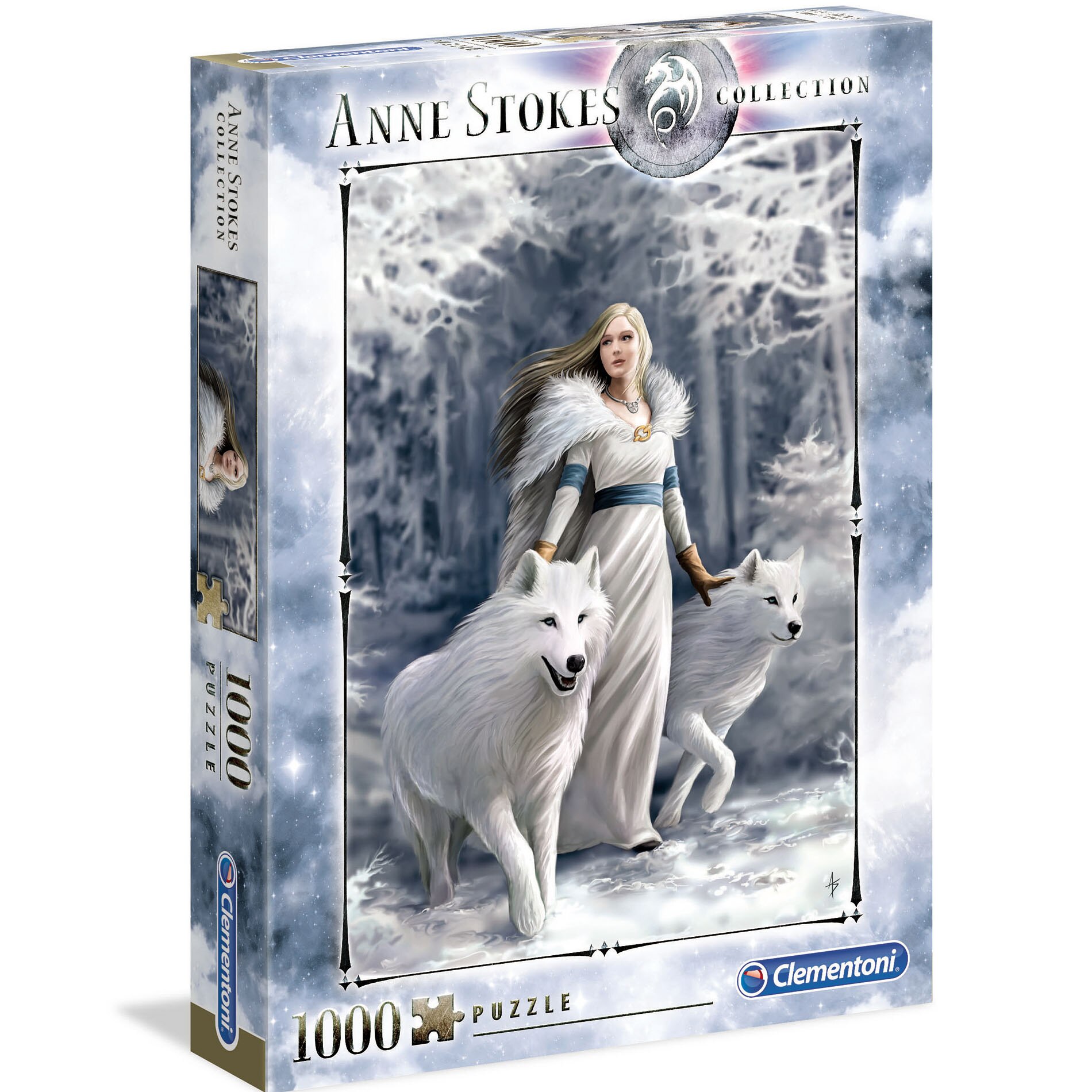Puzzle Clementoni - Anne Stokes, Winter guardians, 1000 piese