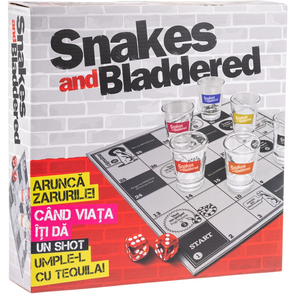 Joc adulti Snakes & Bladdered, limba romana, 2-4 jucatori, +18 ani