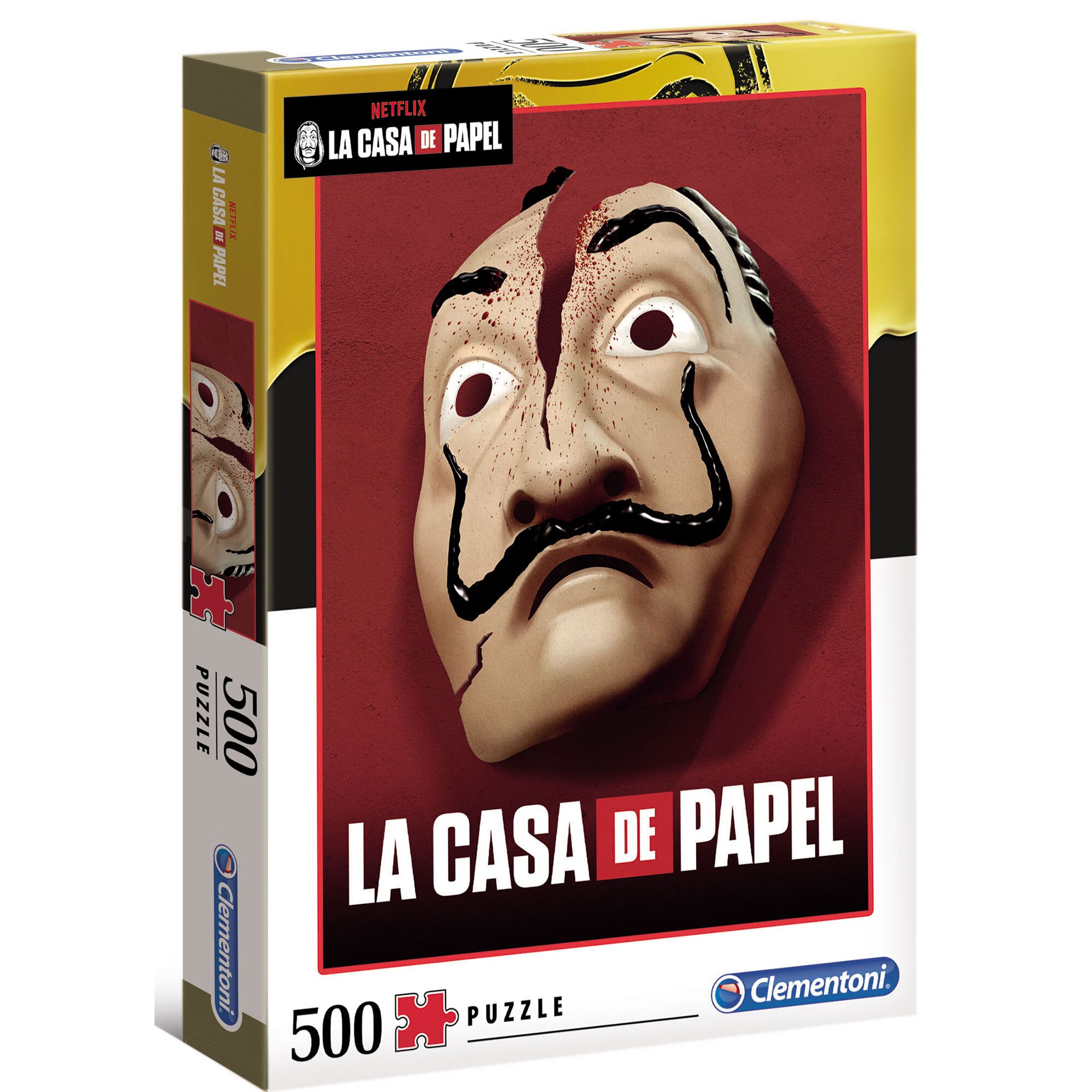 Puzzle Clementoni - La Casa de Papel, The Mask, 500 piese