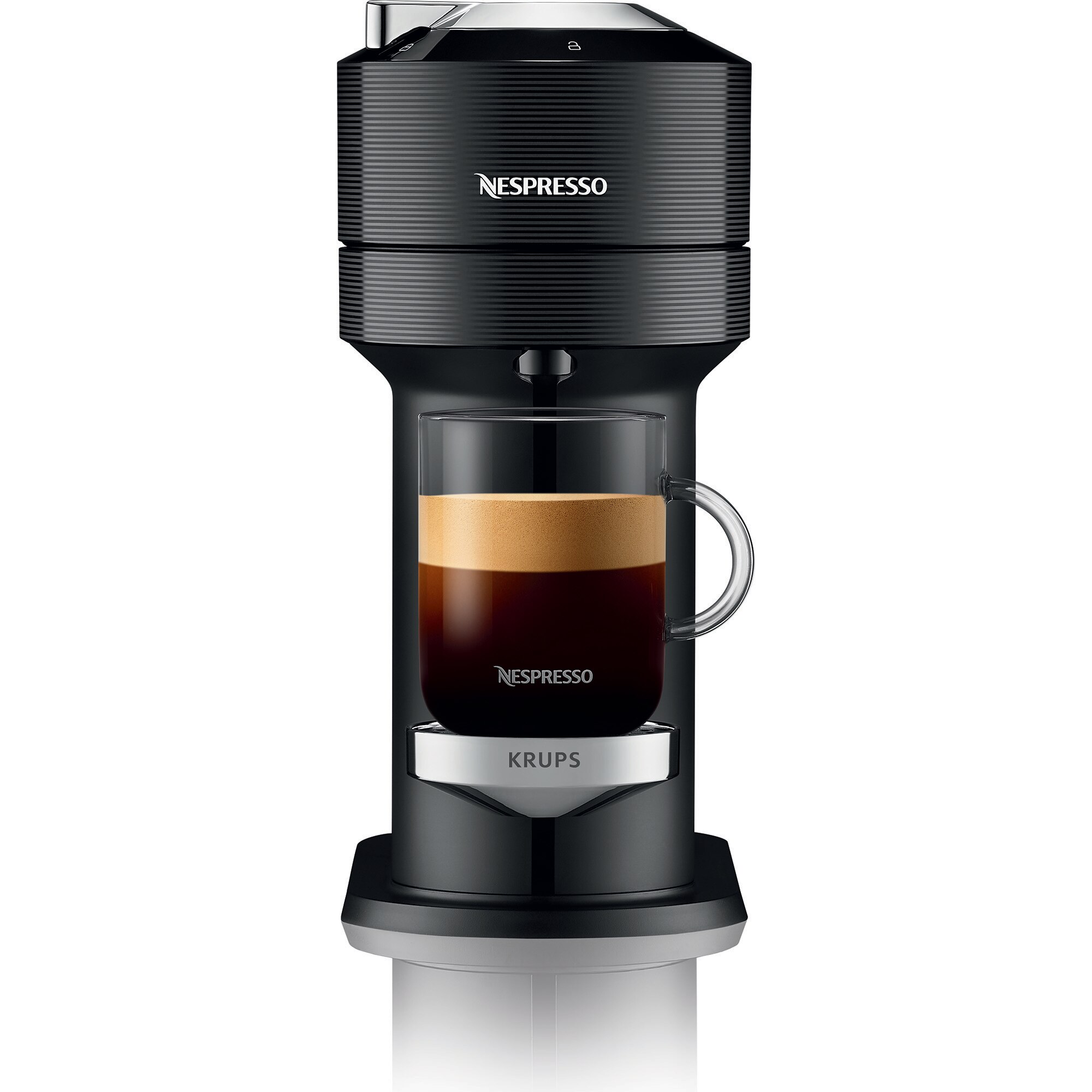 Nespresso by Krups Vertuo Next Premium XN910810 Espresso Machine, 19 Bar, 1500W, Centrifusion™, Phone Connection, 1.1L, Black, + tasting capsule set
