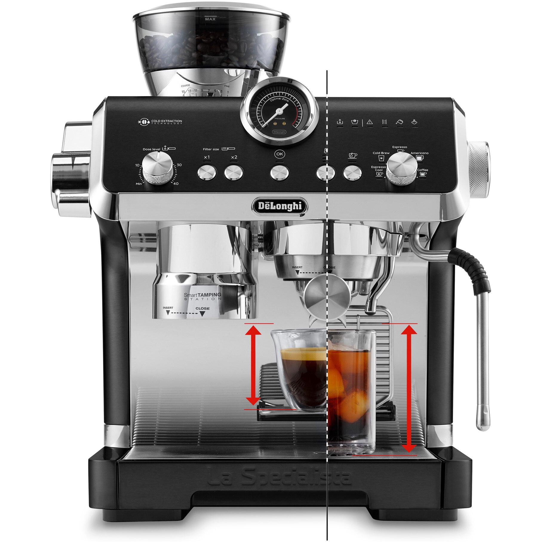 De'Longhi La Specialista Opera Cold Brew Espresso Machine EC9555.M, 2 L, 1550W, 19 bar, Black