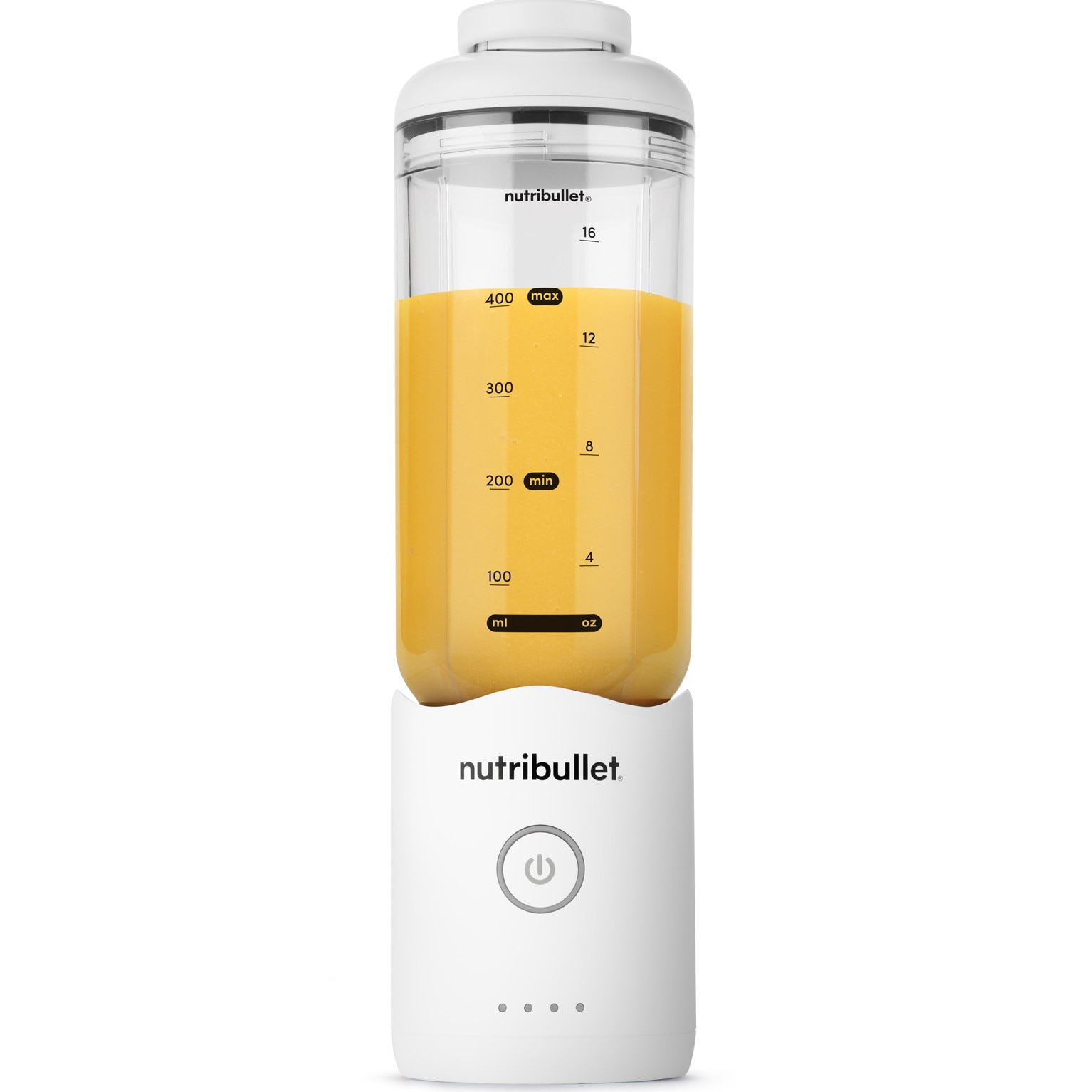 Nutribullet® Flex NBP013W portable blender, 590 ml capacity, removable motor base, 15 uses per charge, USB-C, white