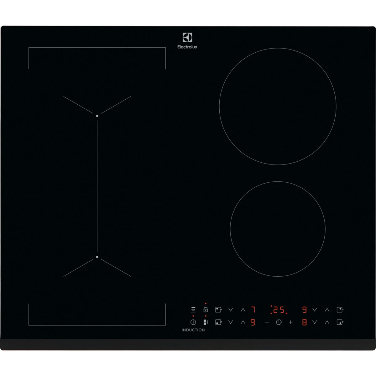 Plita incorporabila Electrolux LIV63431BK, Inductie, 4 zone de gatit, Touch control, Timer, Booster, 60 cm, Negru