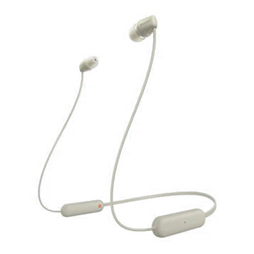 In-Ear Headphones Sony WI-C100C, Wireless, Bluetooth, IPX4, Microphone, Fast pair, Autonomy 25 hours, Beige