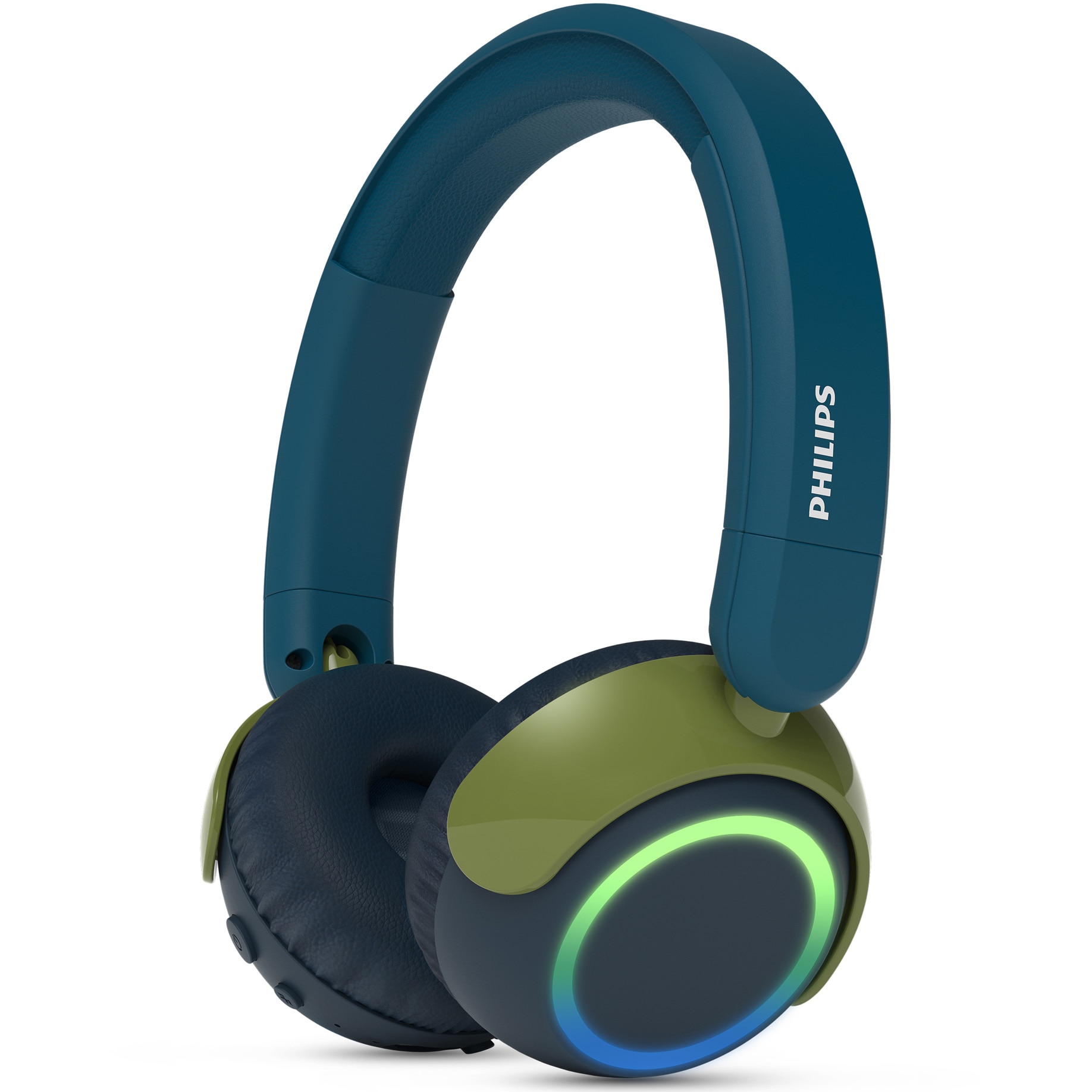 On-Ear Headphones for Children PHILIPS TAK4200CT/00, Wireless, Bluetooth, Microphone, LED Lights, Turquoise