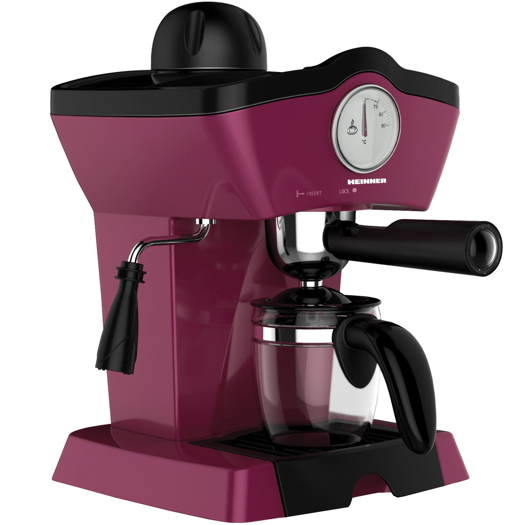 Heinner Charm HEM-200BG manual espresso machine, 800W, 250ml, 3.5 bar, Cherry