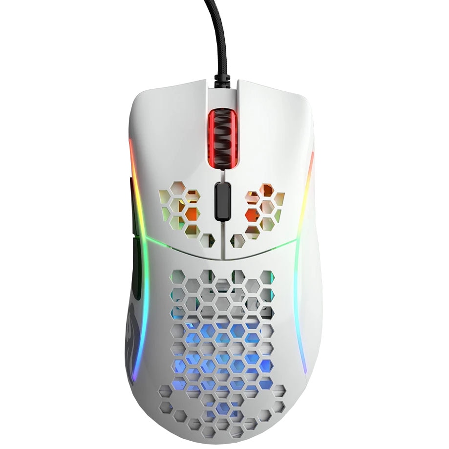 Mouse gaming Glorious Model D Minus, Ultrausor 62g, Alb Gloss