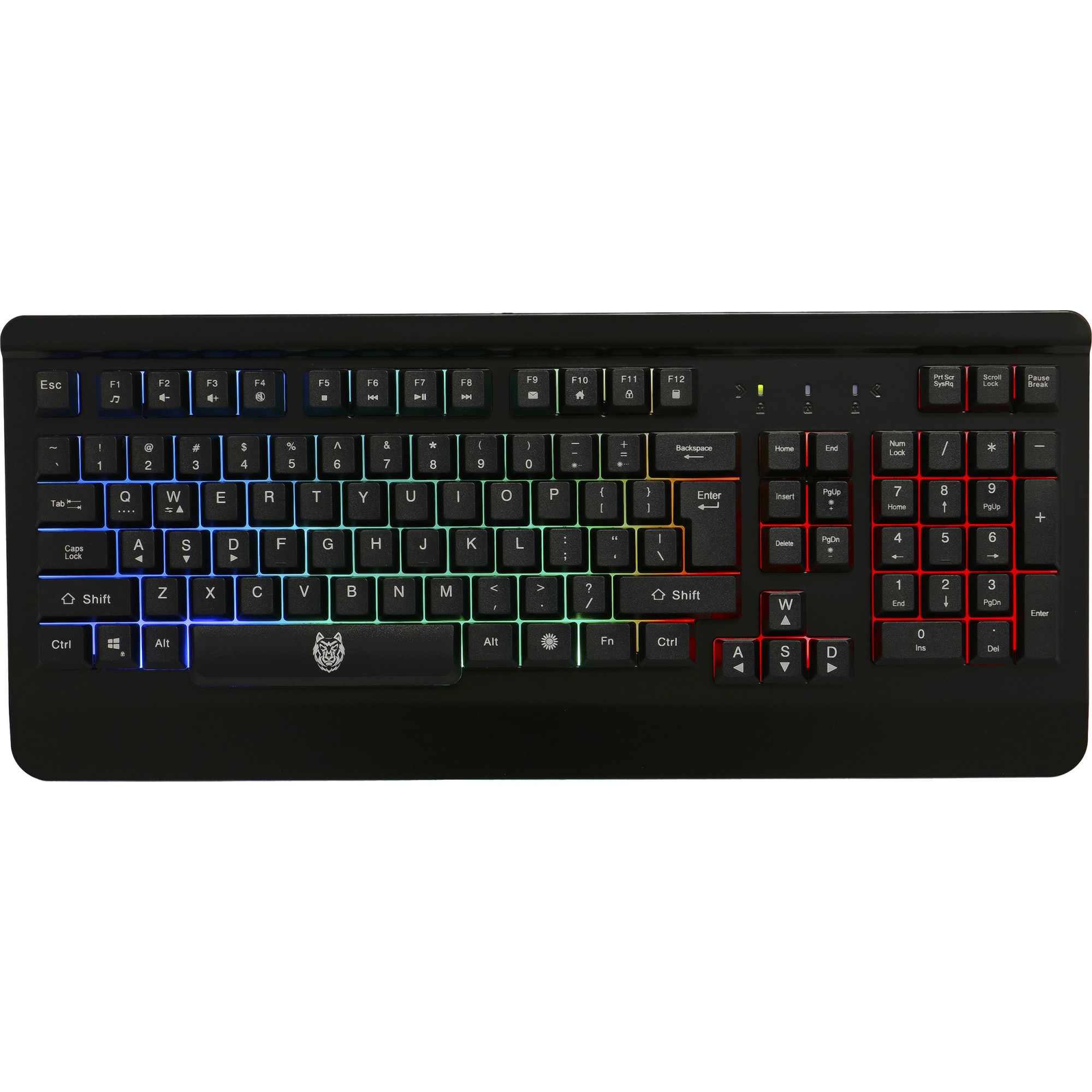 Tastatura gaming metalica A+ Ghost, iluminare rainbow