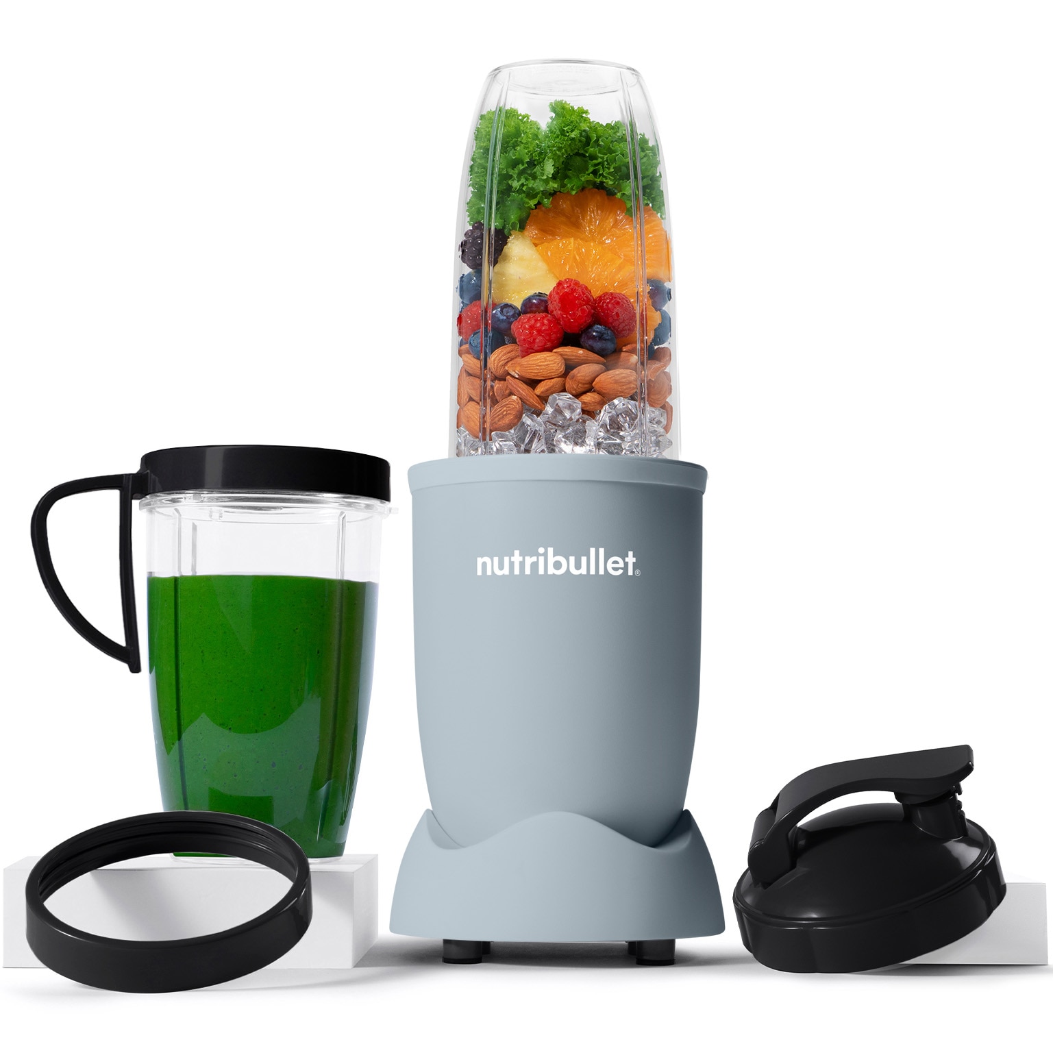 Blender Nutribullet Pro Mineral NB907MASL, 900 W, 1 speed, 5 accessories, 710 ml and 946 ml cups, ToGo lid, blue