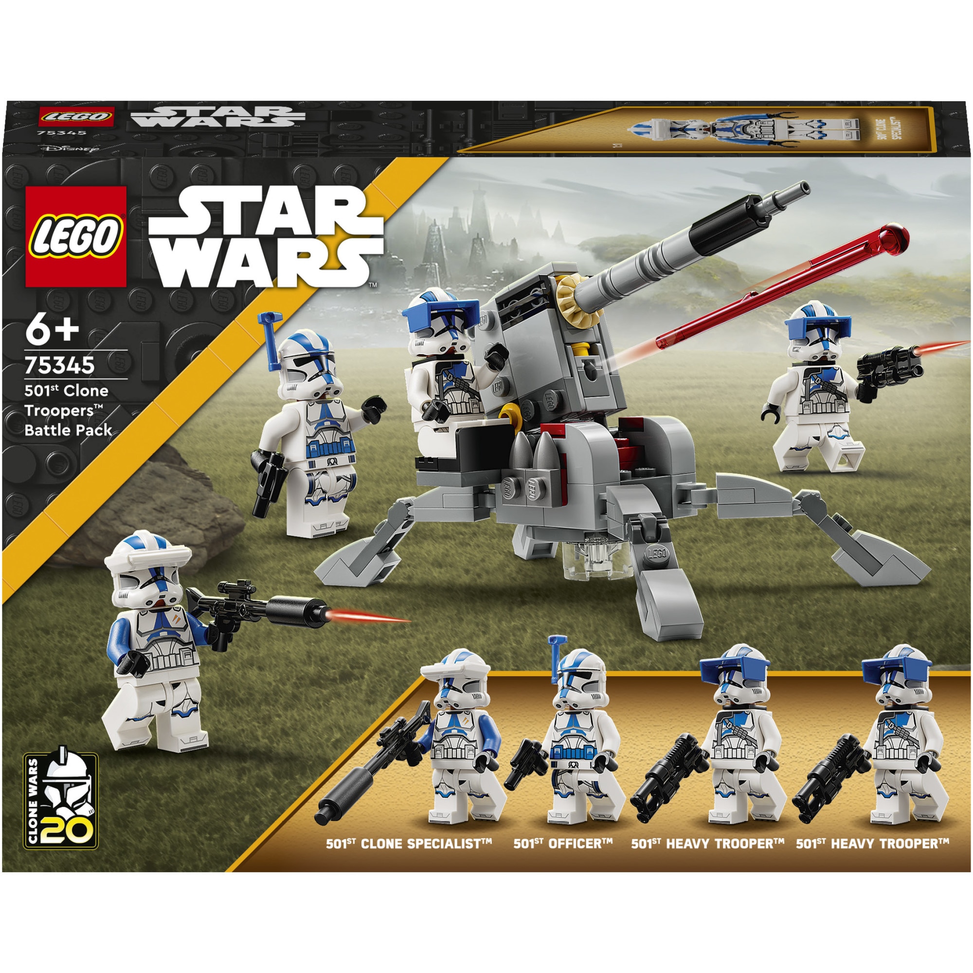 LEGO® Star Wars™ - Pachet de lupta Clone Troopers™ divizia 501 75345, 119 piese