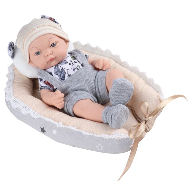 Papusa Mappy - Baby so lovely, cu cosulet, bleu, 25 cm