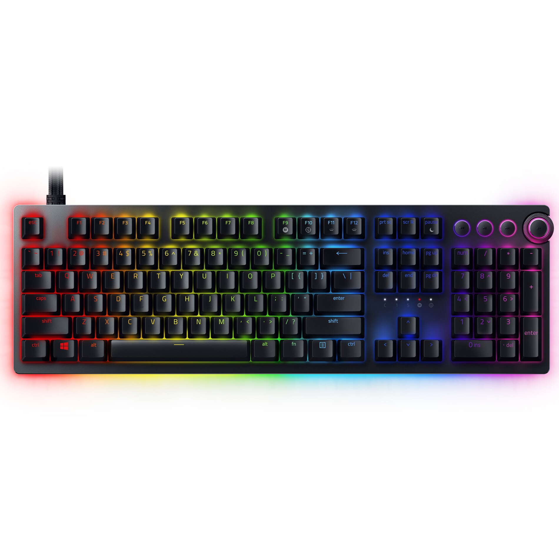 Tastatura gaming Razer Huntsman V2 Analog, switch optic analog, Iluminare Chroma RGB, Negru