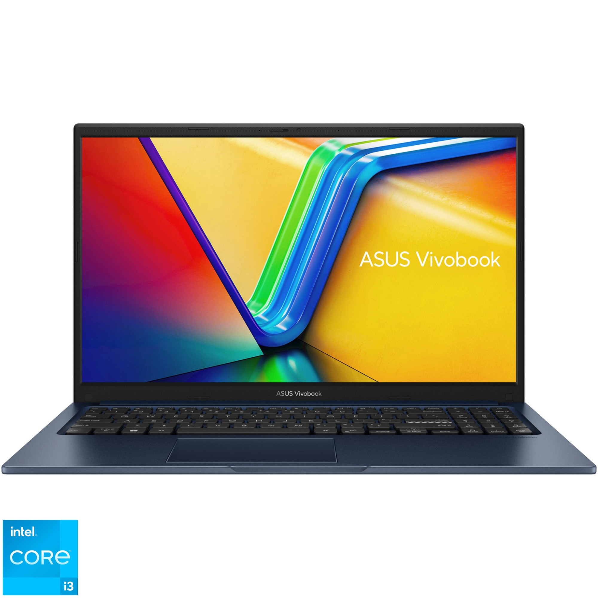 Laptop ASUS Vivobook 15 A1504VA cu procesor Intel® Core™ i3-1315U pana la 4.5GHz, 15.6'', Full HD, IPS, 8GB DDR4 RAM, 512GB SSD, Intel® Graphics, No OS, Quiet Blue