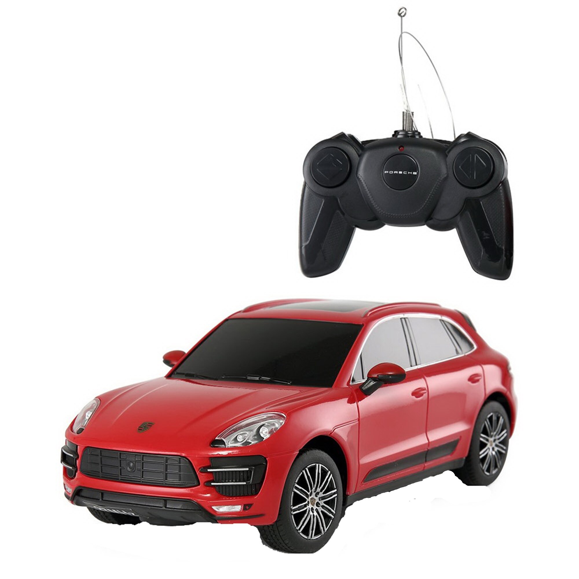 Masinuta Rastar RC - Porsche Macan Turbo, rosu 1:24