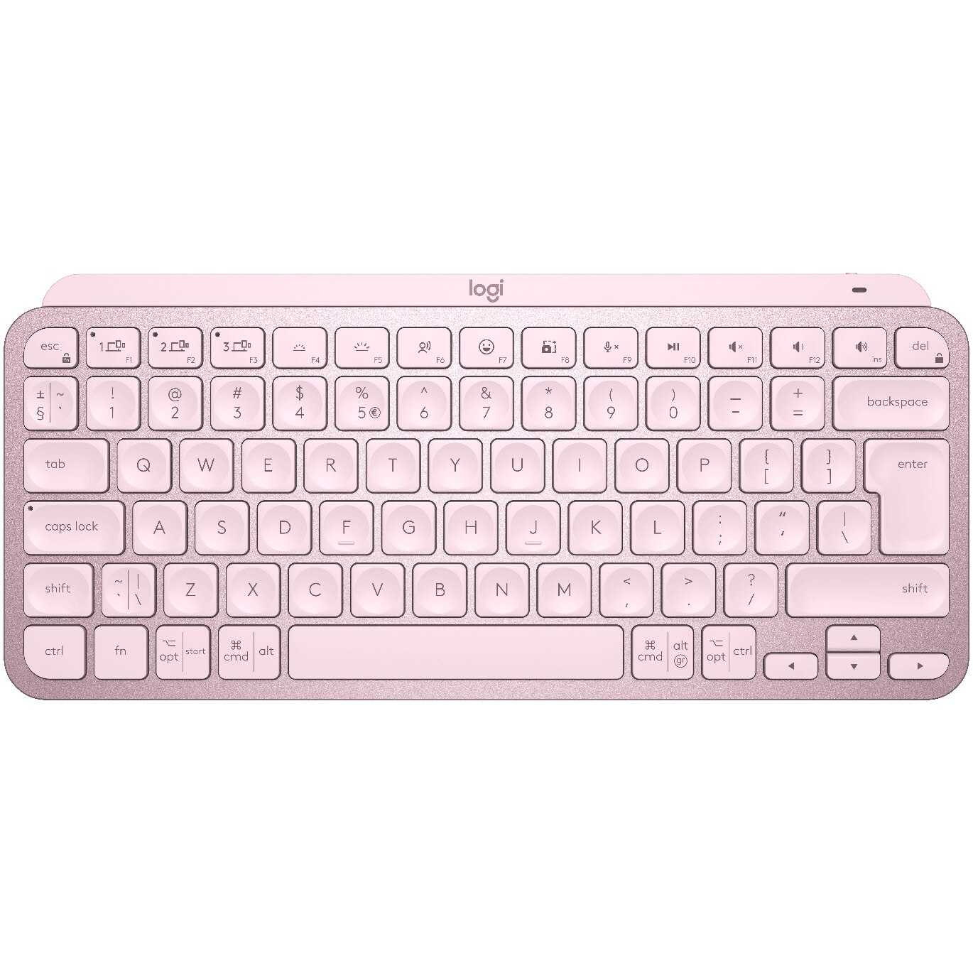 Illuminated keyboard Logitech MX Keys Mini, Wireless, US INTL layout, Rose