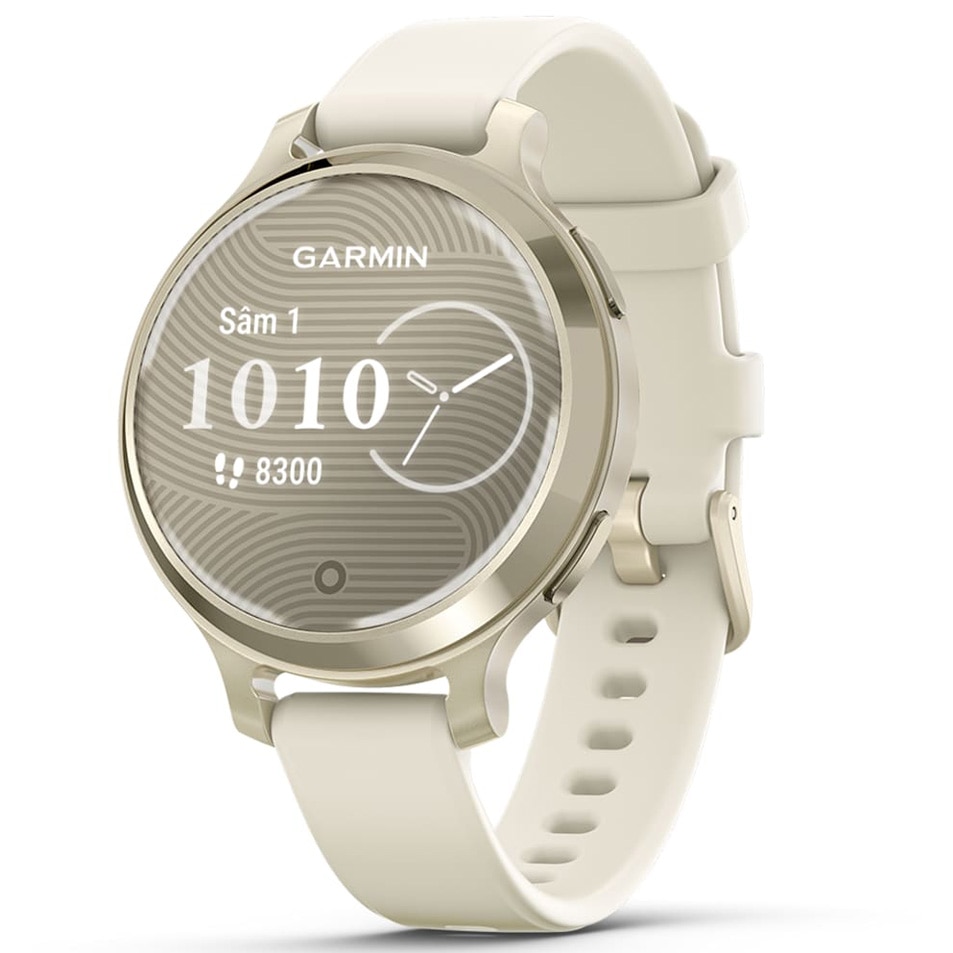 Smartwatch Garmin Lily 2 Active, 38mm, GPS, silicone strap, Lunar Gold/Bone
