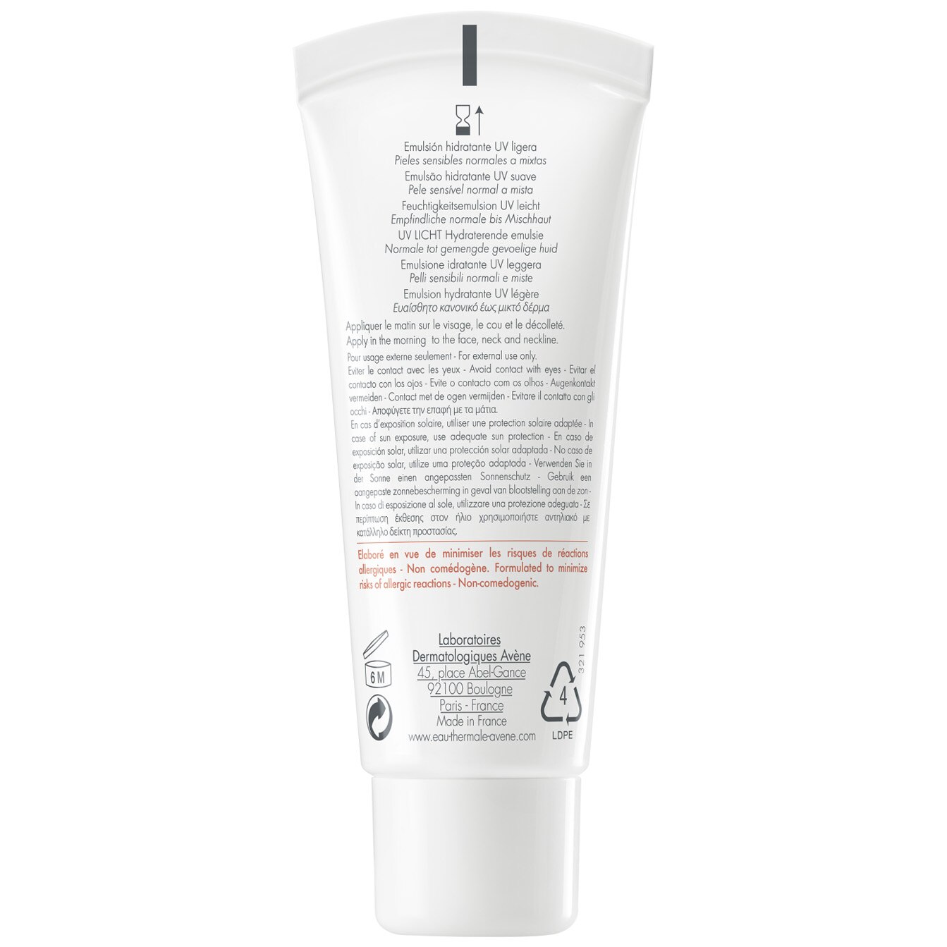 Emulsie Avene Hydrance Legere SPF 30 pentru ten normal si mixt, 40 ml