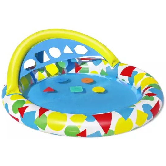 Bestway Inflatable Children's Pool, Splash &amp; Learn Kiddie Pool, 1.20mx 1.17mx 46cm