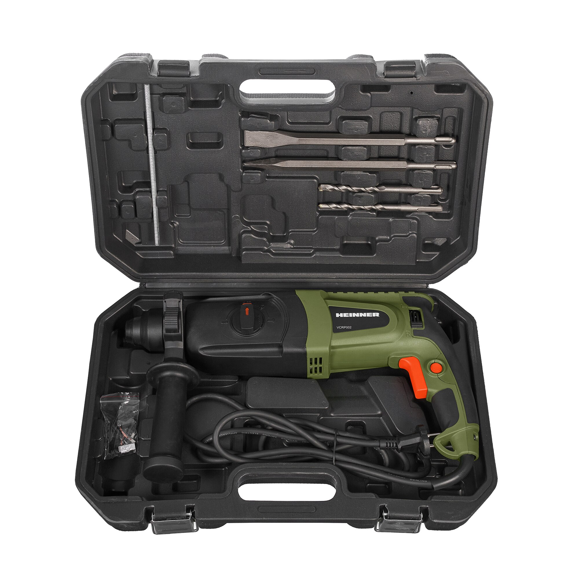 Ciocan rotopercutor Heinner VCRP002, 1050 W, 3.4 J, 30 mm mandrina, motor cupru