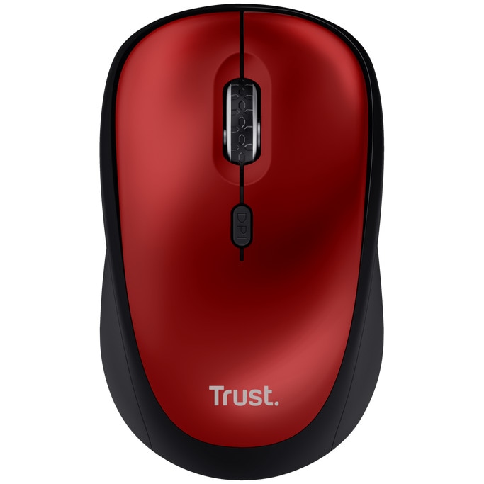 Mouse wireless silentios Trust Yvi+ ECO, 800-1600 DPI, rosu