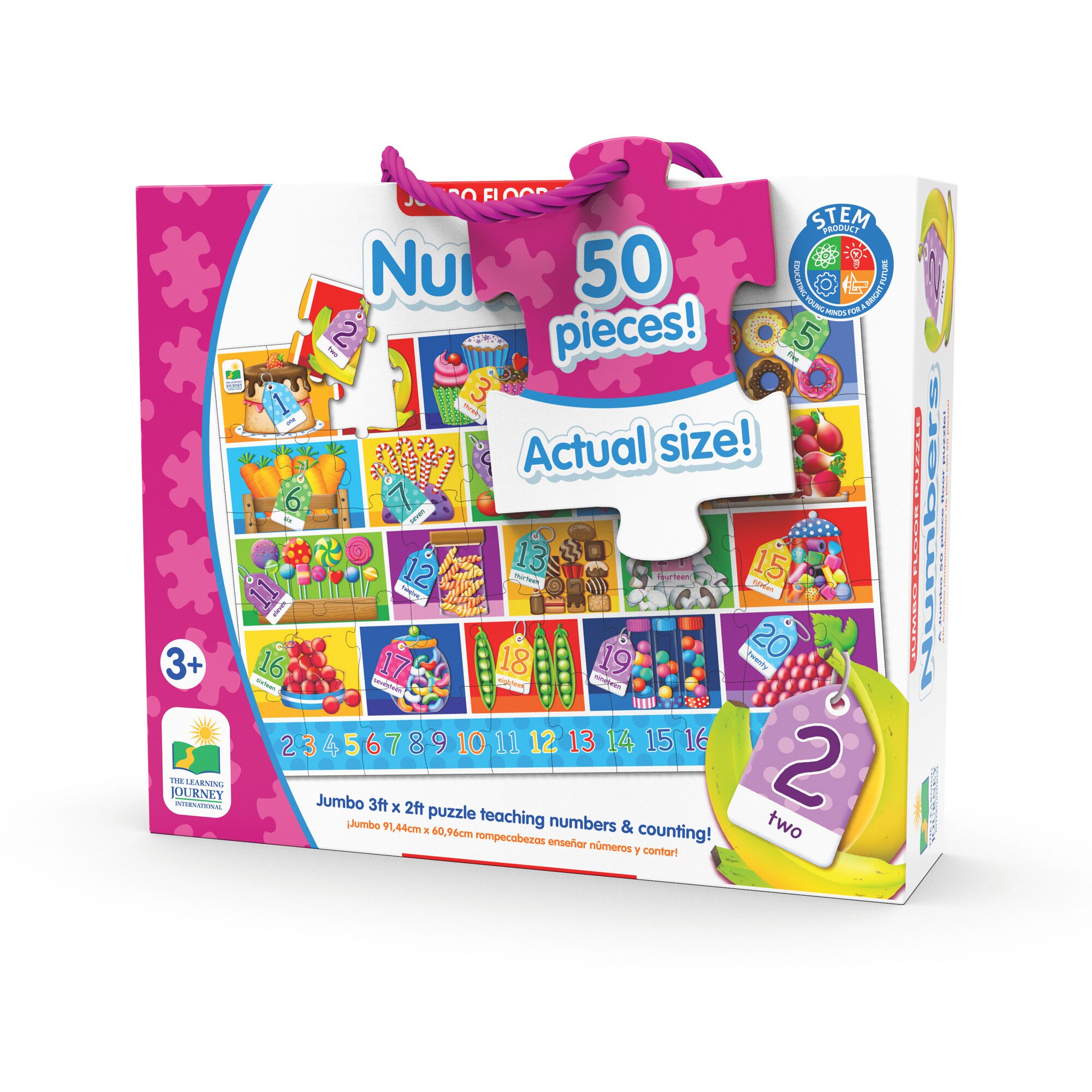 Puzzle The Learning Journey - Jumbo Floor, Numere, lb. engleza, 50 piese