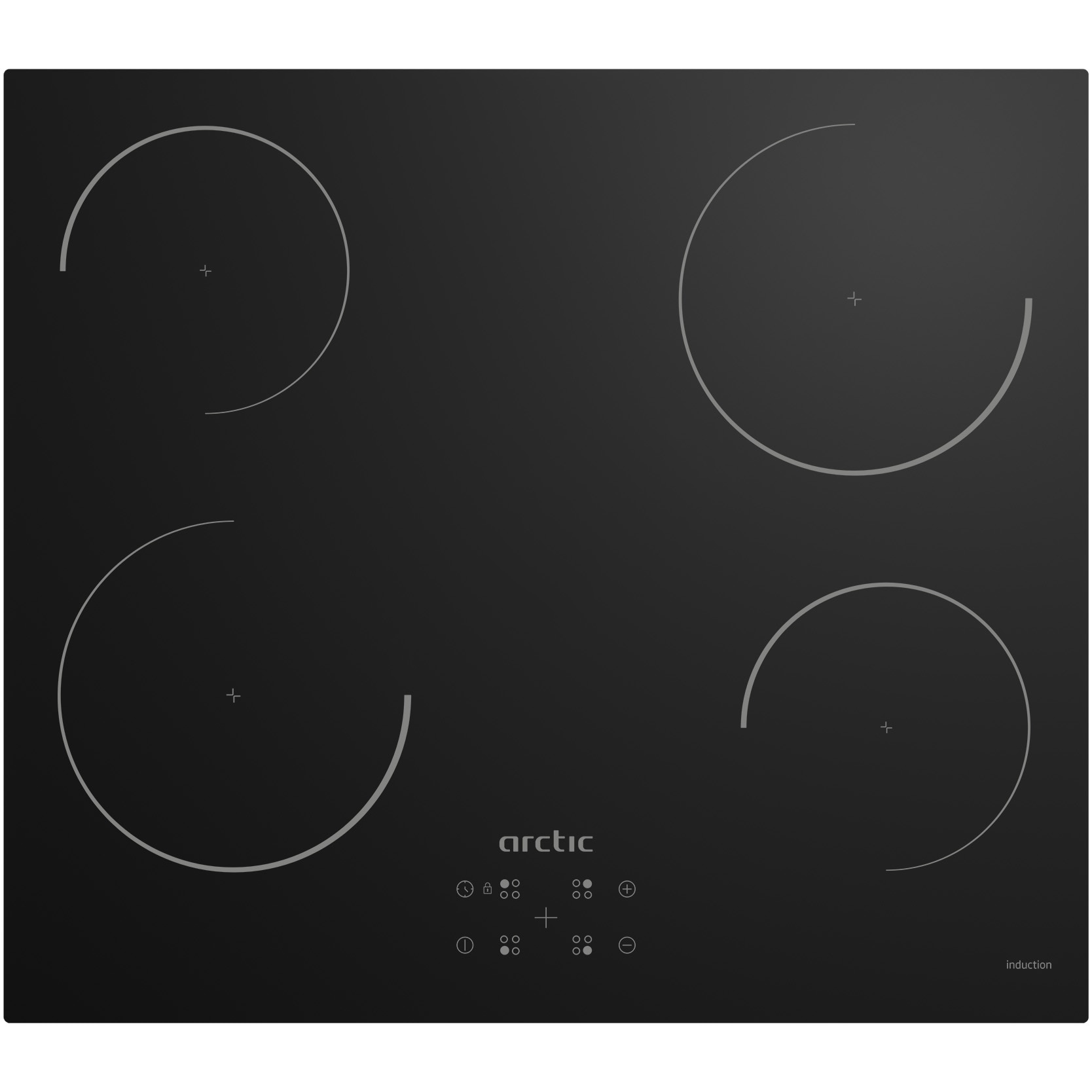 Plita incorporabila Arctic ARSI6440MTB, Inductie, 4 zone de gatit, Touch control, Negru