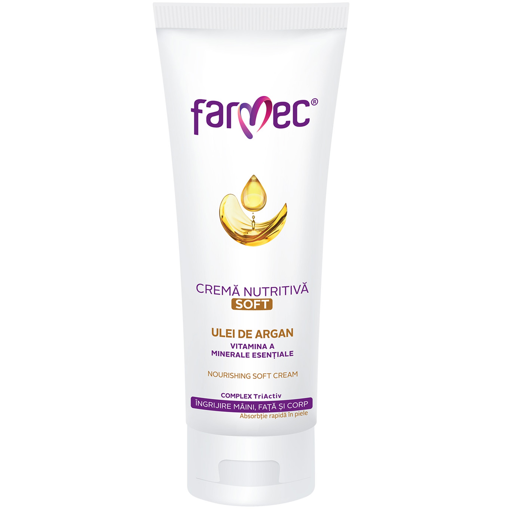 Farmec Soft nourishing cream for skin and body, 150 ml