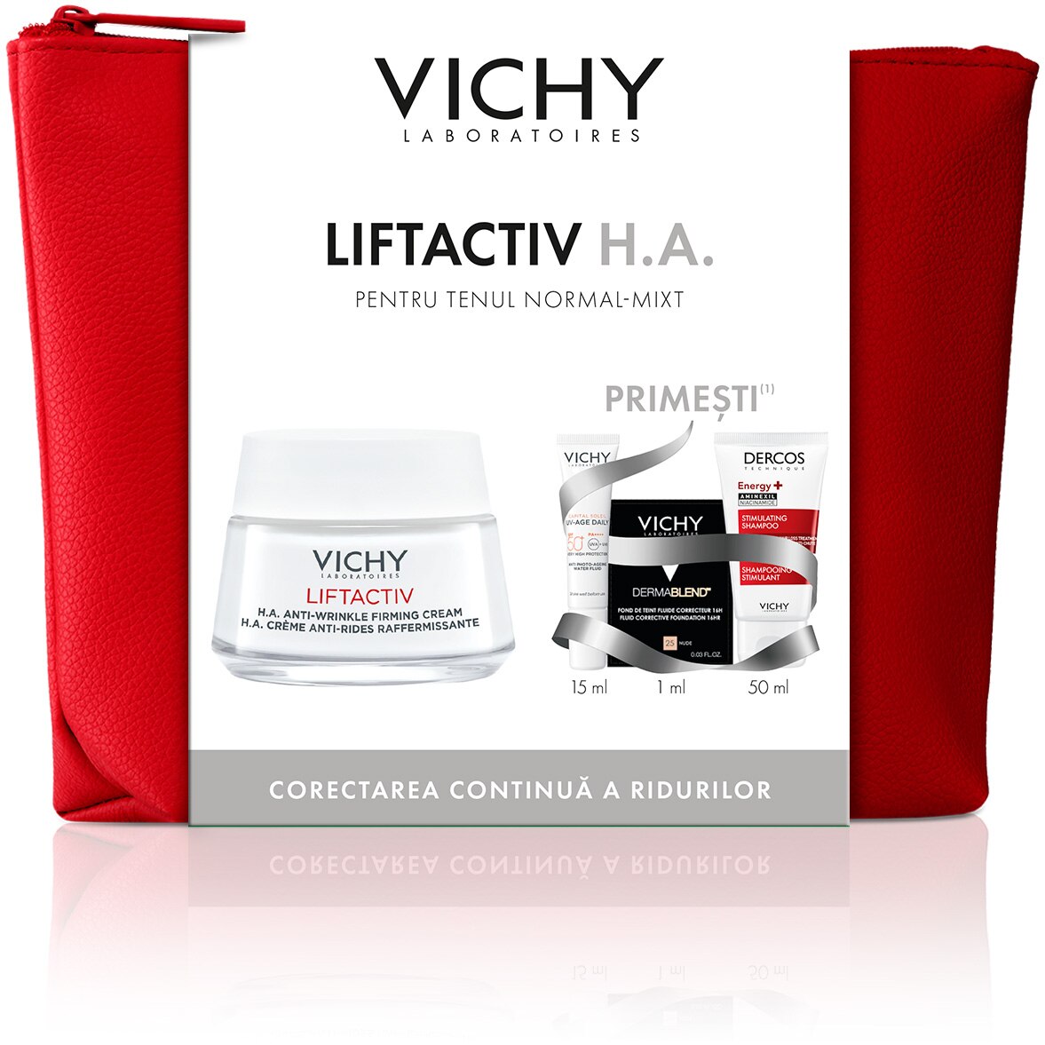 Vichy Liftactiv Anti-Wrinkle and Firming Cream Kit for Normal-Combination Skin, 50 ml