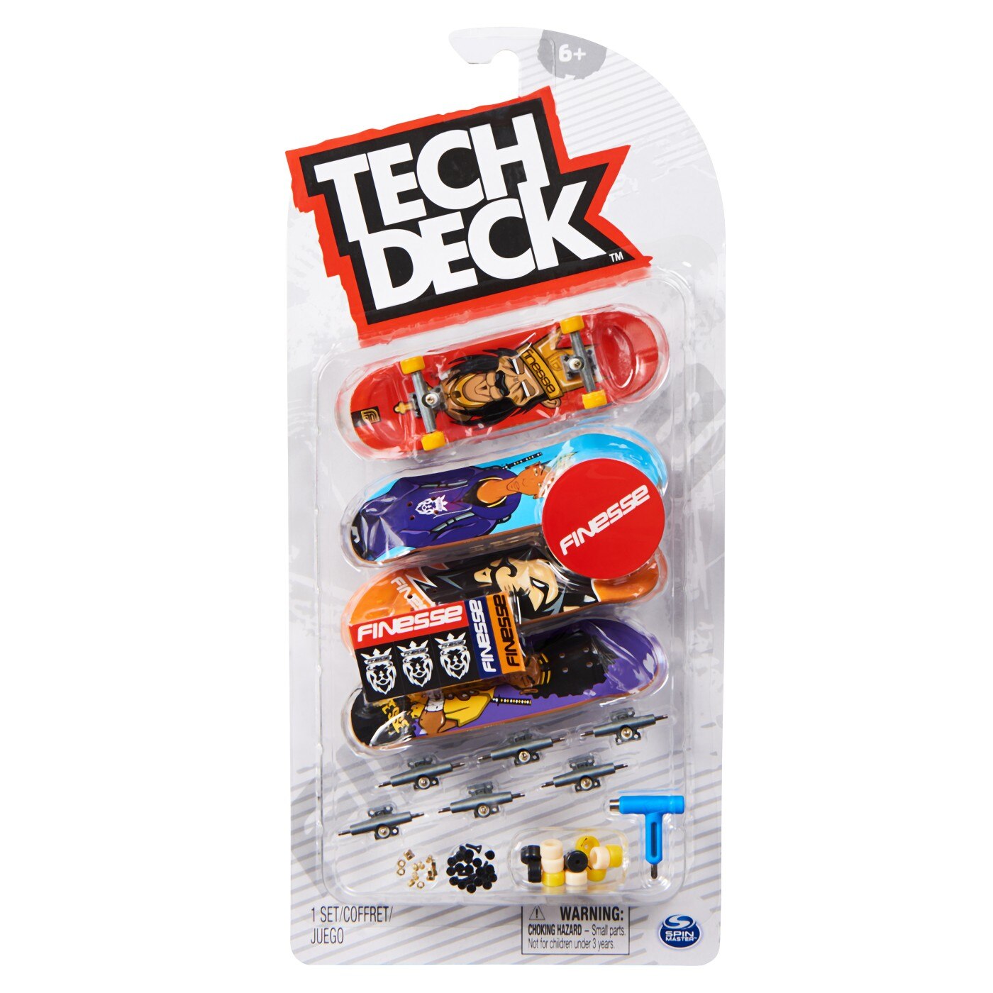 Set 4 piese Tech Deck - Fingerboard Finesse, 9.6 cm
