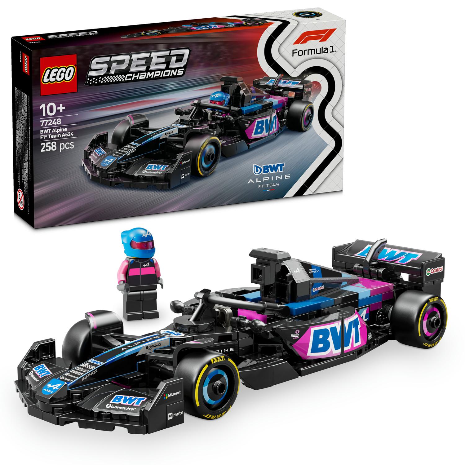 LEGO® Speed Champions - BWT Alpine F1® Team Race Car A524 77248, 258 pieces