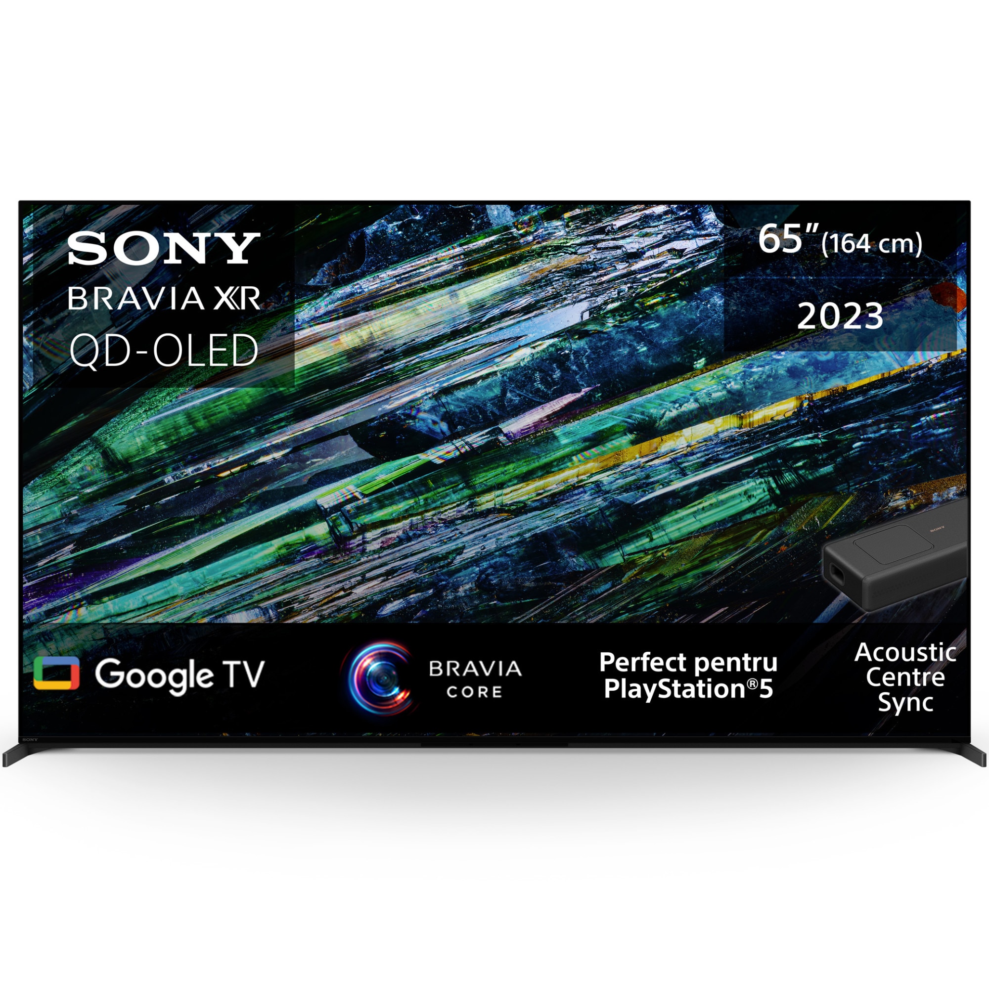 Televizor Sony BRAVIA OLED 65A95L, 164 cm, Smart Google TV, 4K Ultra HD, 100 Hz, Clasa G