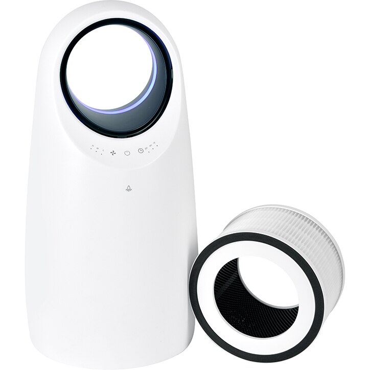 Purificator de aer Blaupunkt BAPHAP0809N29W, 3 etape de curatare, Flitru Hepa H13, Functie de vorbire cu Amazon Echo si Google Home, Bumar de viteze 3, Alb