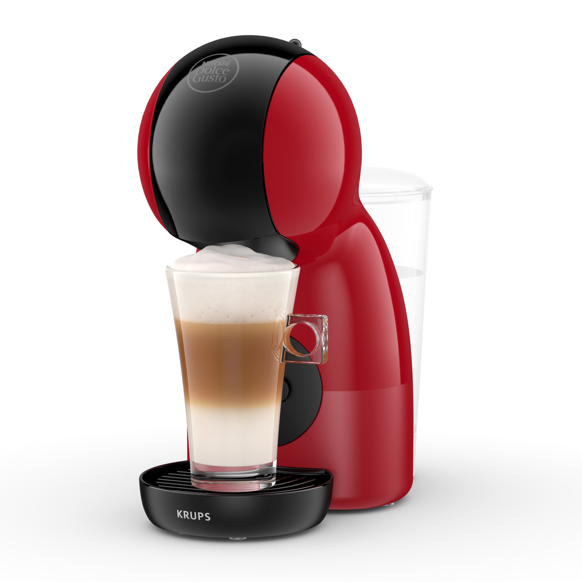 KRUPS NESCAFÉ® Dolce Gusto® Piccolo XS KP1A3510 capsule coffee machine, 15 bar pressure, 1600 W, tank capacity 0.8 L, Eco function, black &amp; red