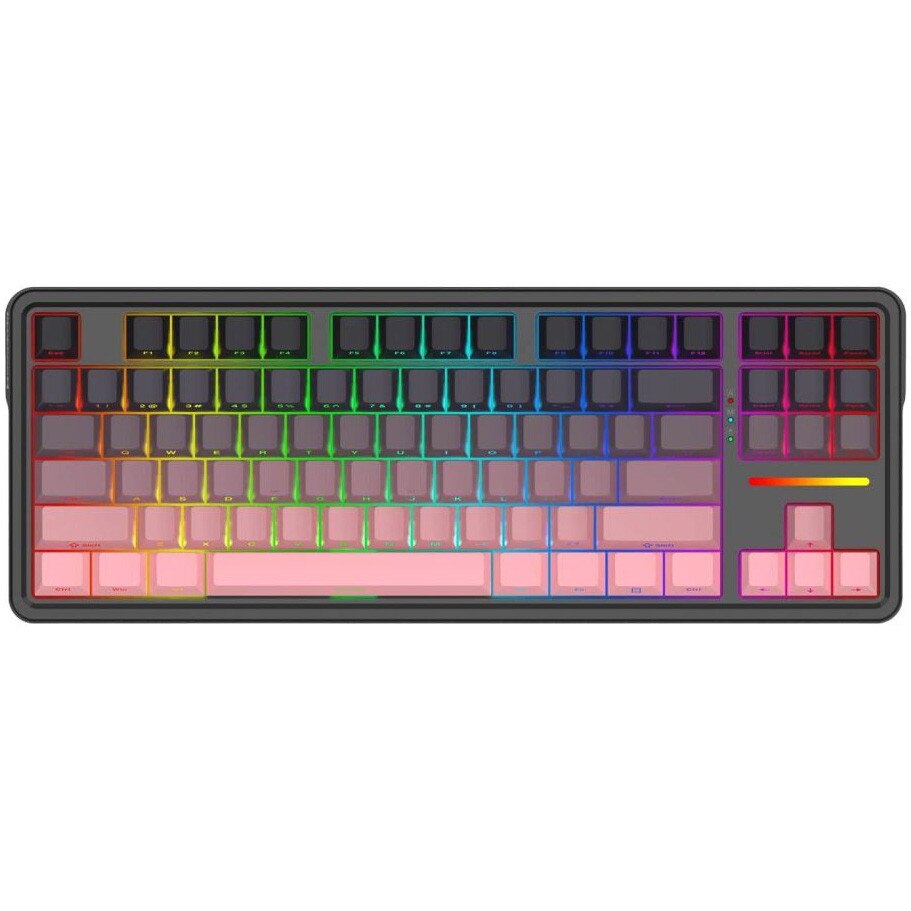 Redragon Antonium PRO wireless/bluetooth/wired mechanical gaming keyboard, RGB lighting, Hauano linear switches, Black/Pink