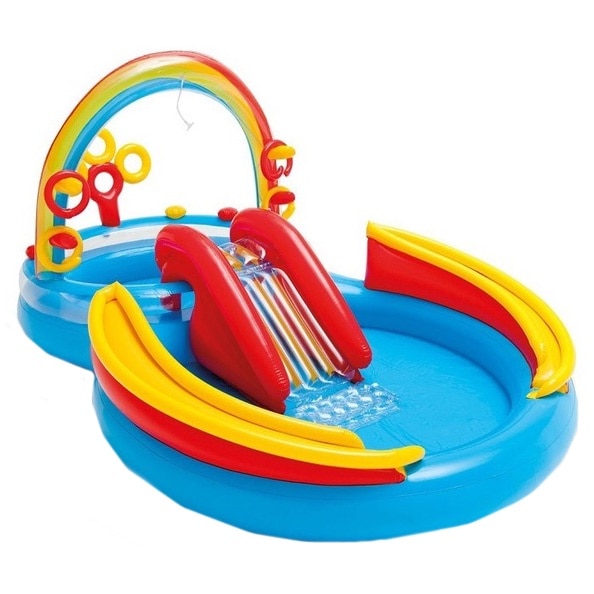 Intex inflatable pool - Rainbow ring, 297 x 193 x 135 cm
