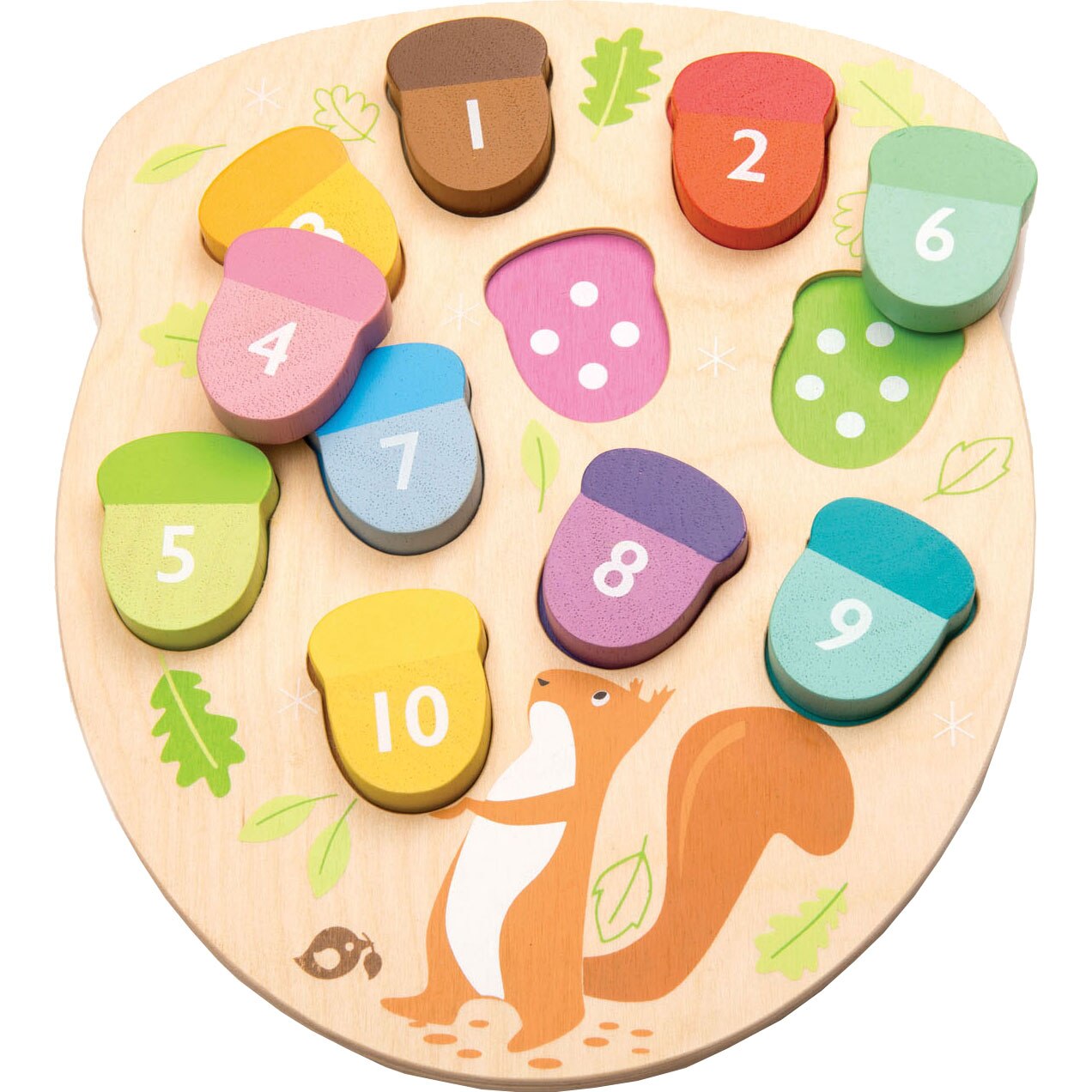 Set de joaca din lemn Tender Leaf Toys - Sa numaram ghindele