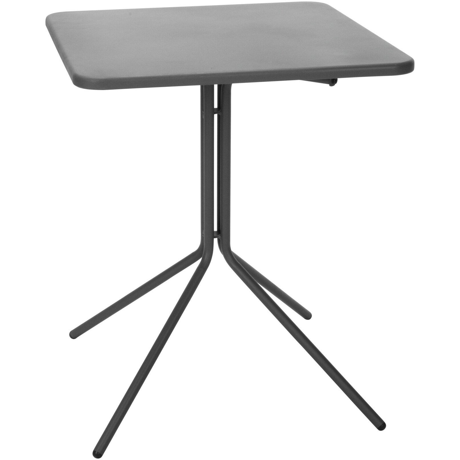 Heinner square folding table, 58x58 cm, height 70 cm, steel, gray