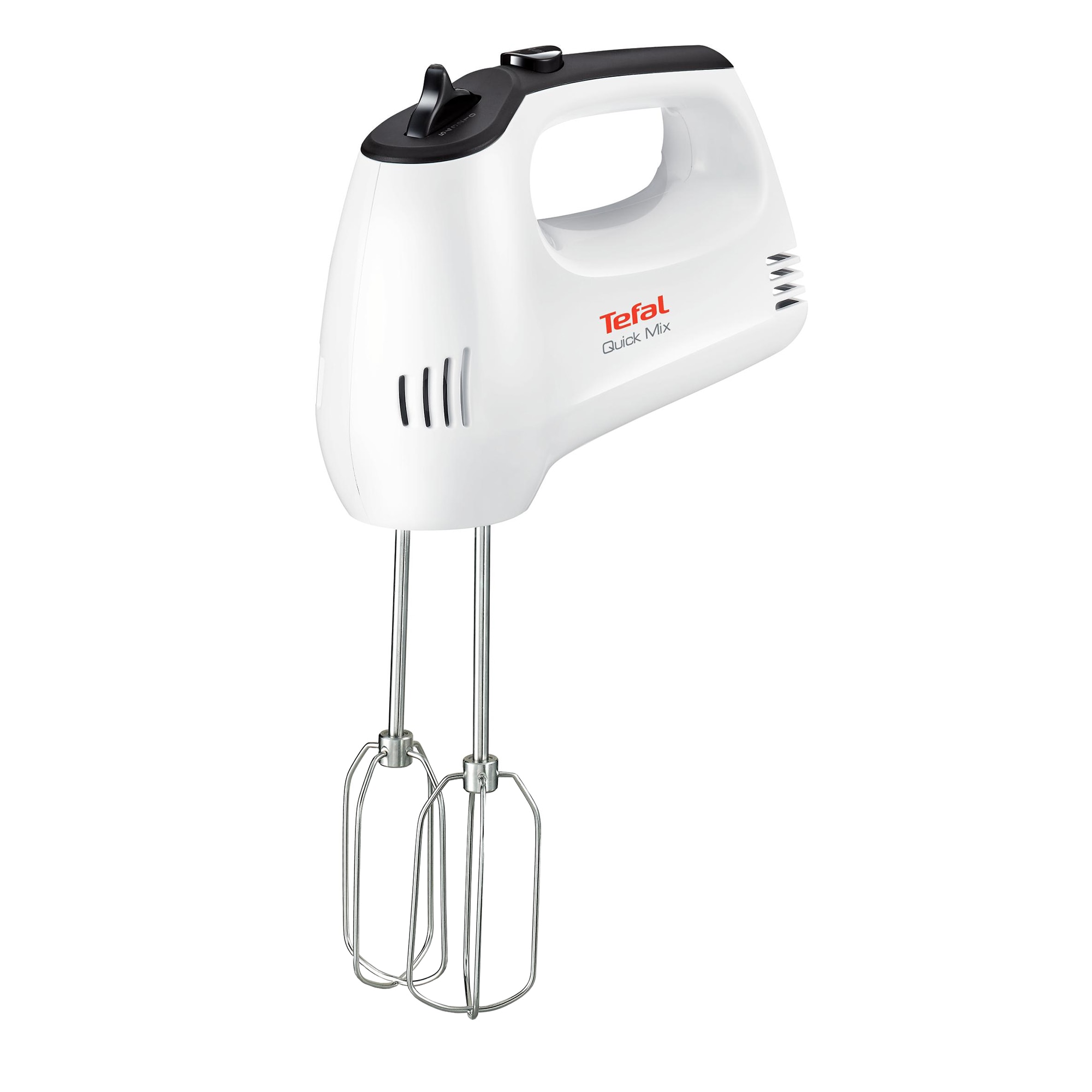 Hand mixer Tefal Quick Mix HT310138, 300W, 5 speeds, Turbo function, 2 accessories for dough, 2 whisks, White