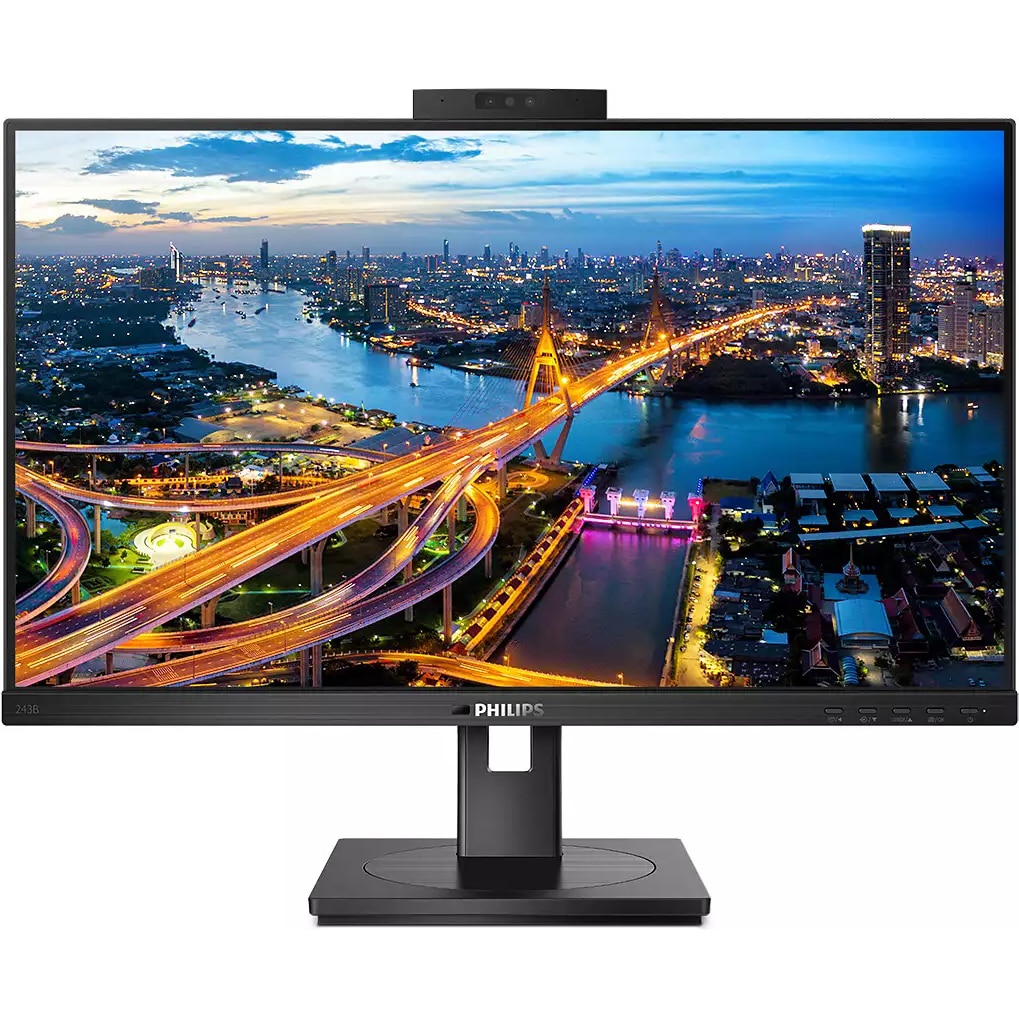 Monitor Philips LED IPS 238'', Full HD, 75Hz, 4ms, FlickerFree, Pivot, HDMI, USB, USBC, 243B1JH00