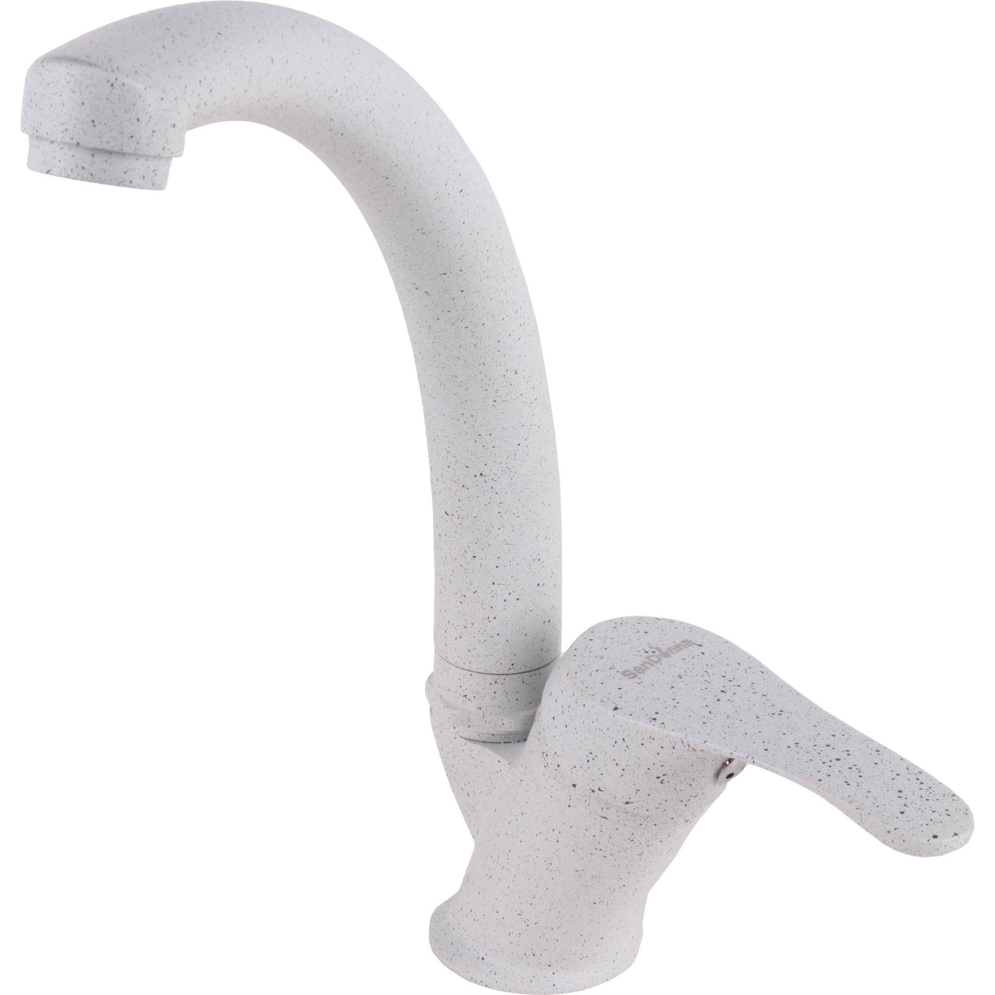 Baterie bucatarie SanDonna F 1069, cu aerator, cartus ceramic, Alama, Gri