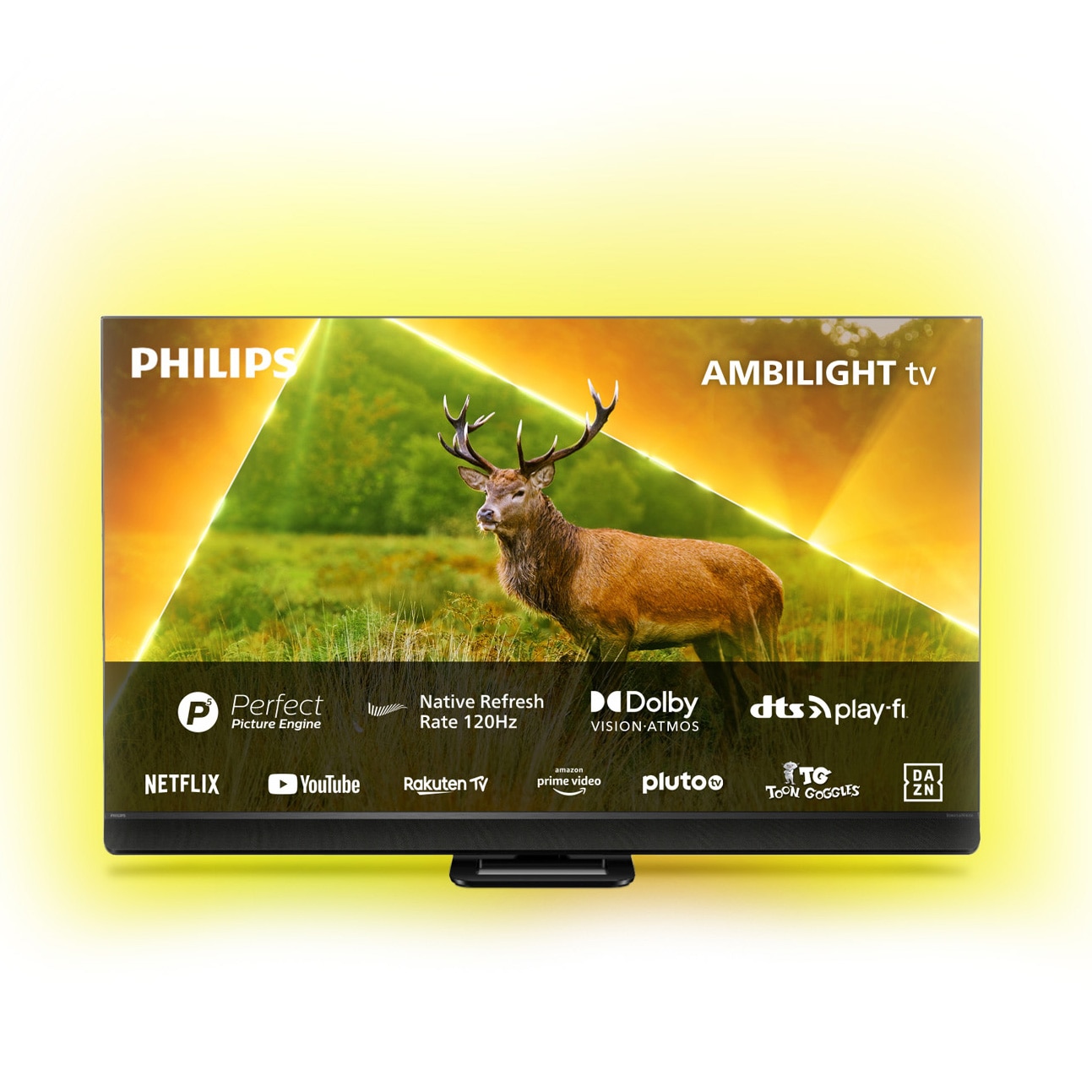 Televizor Philips AMBILIGHT tv MiniLED 65PML9308, 164 cm, Smart TV, 4K Ultra HD, 100hz, Clasa F (Model 2023)