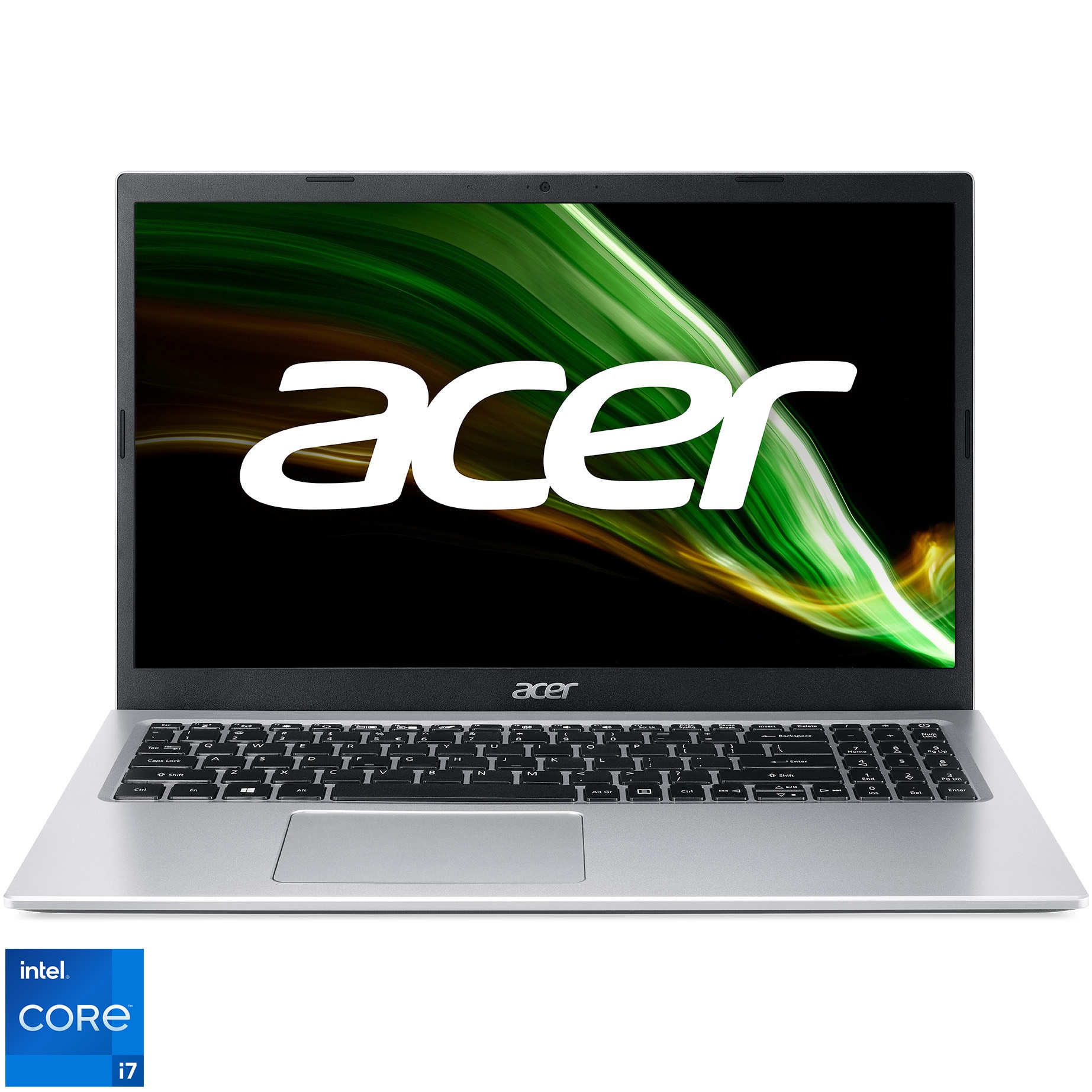 Laptop Acer Aspire 3 A31558 cu procesor Intel Core i71165G7 pana la 47 GHz, 156", Full HD, 16GB DDR4, 1TB SSD, Intel Iris Xe Graphics, No OS, Pure Silver