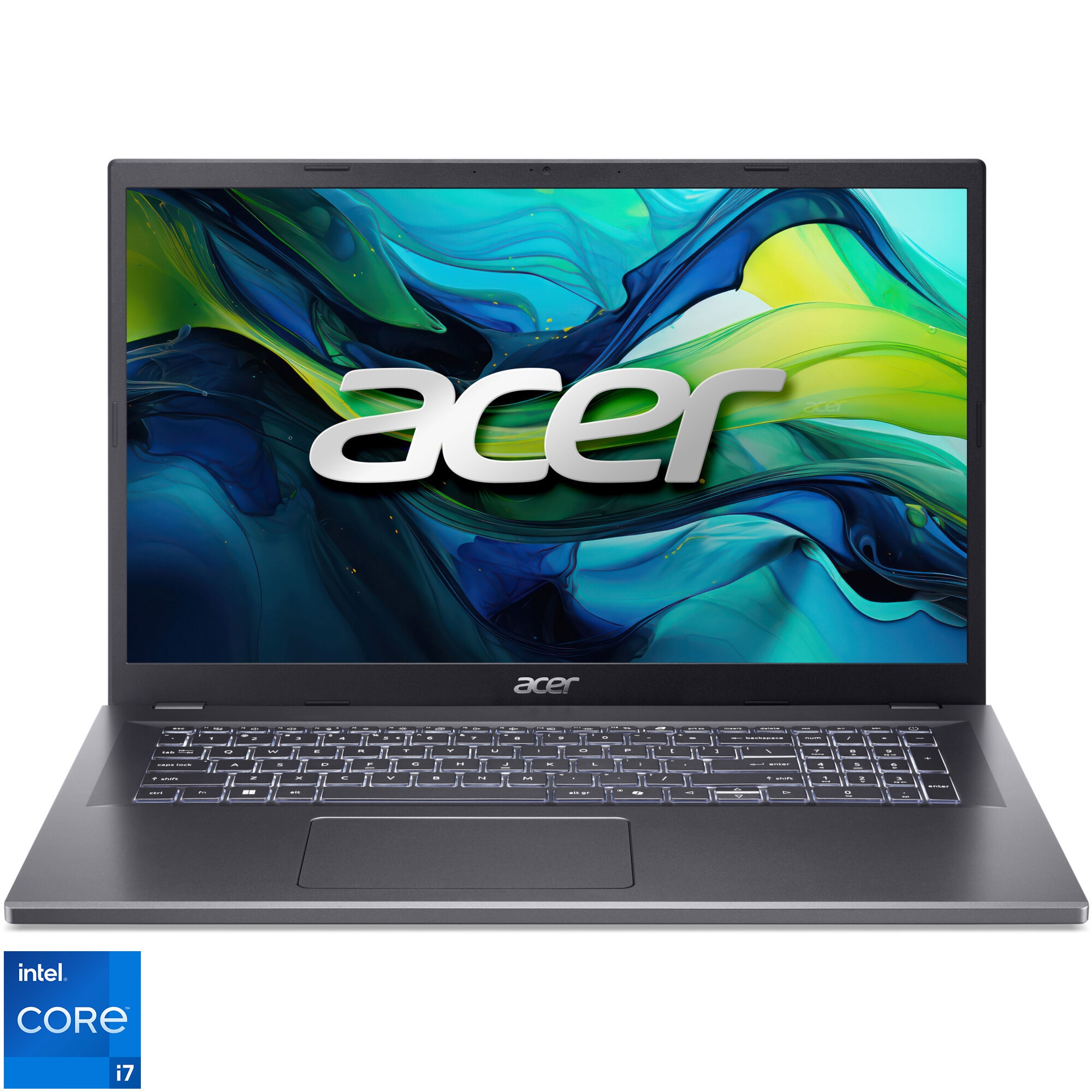 Laptop Acer Aspire 17 A17-51M-76LD cu procesor Intel® Core™ i7-13620H pana la 4.9GHz, 17.3'', Full HD, IPS, 16GB LPDDR5 RAM, 1TB SSD, Intel® UHD Graphics, No OS, Steel Gray