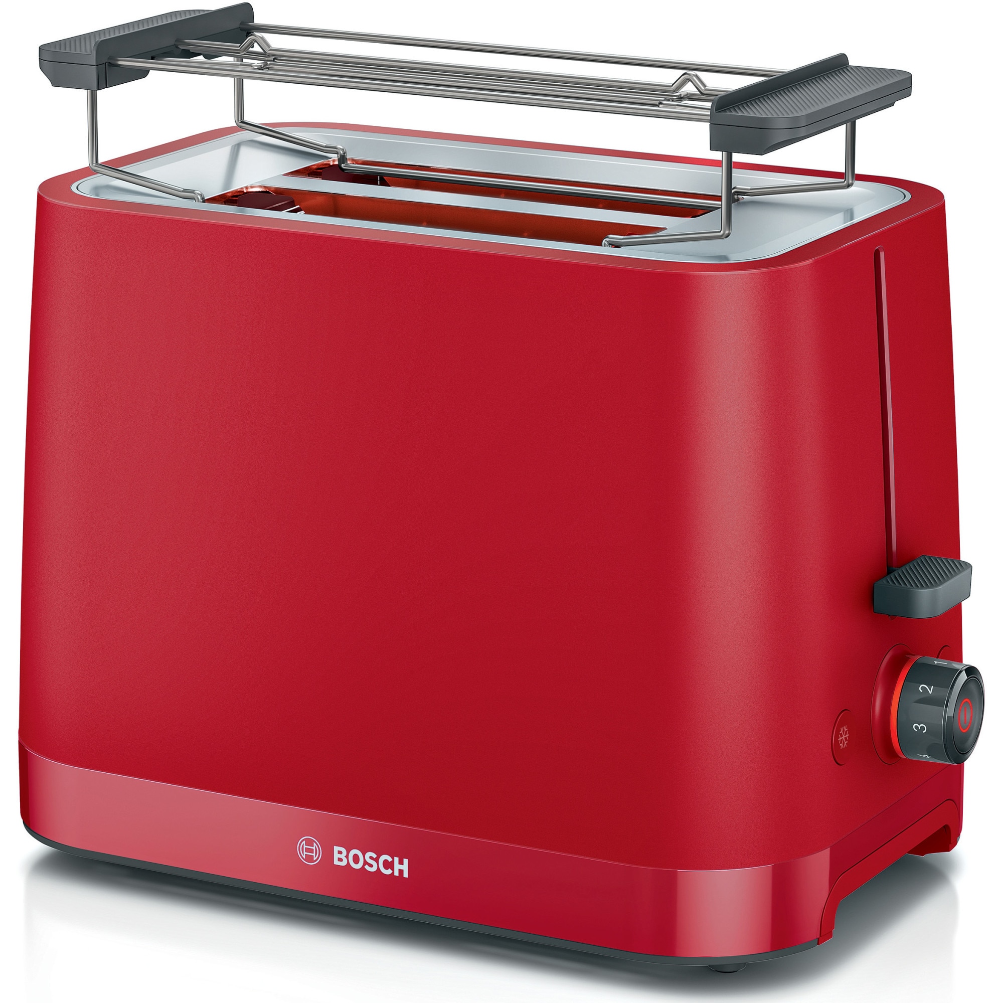 Prajitor paine Bosch TAT3M124, setari decongelare/incalzire, suport chifle, oprire automata, Rosu