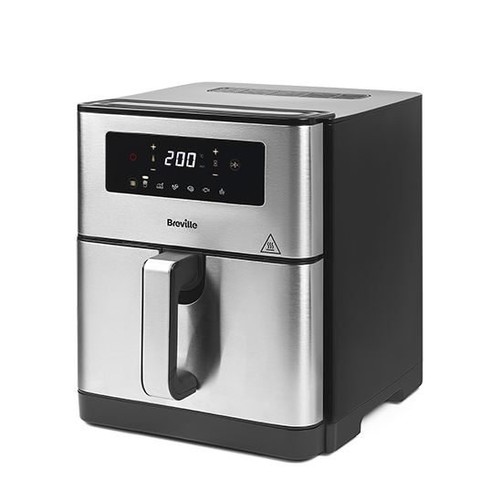 Breville Halo Air XL VDF131X-01 hot air fryer, 1700 W, 9L, Digital display, temperature 200 °C, 6 programs, functions - frying, baking, browning, grilling, removable bowl, Silver/Black