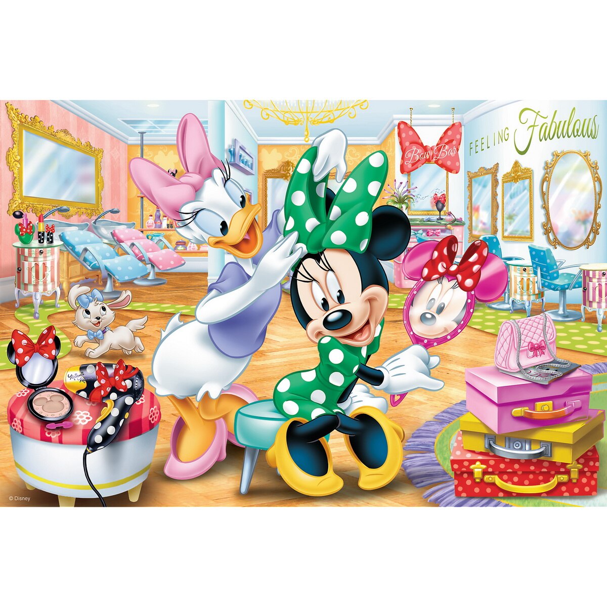 Puzzle Trefl, Disney Minnie Mouse - La salonul de infrumusetare, 100 piese
