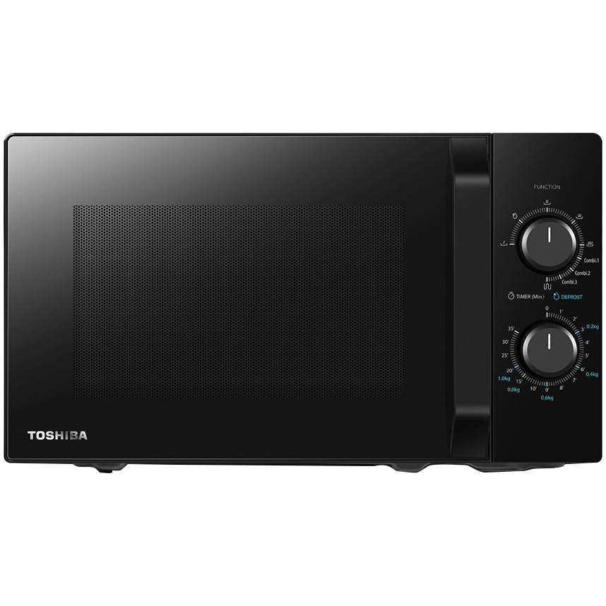 Cuptor cu microunde Toshiba MW2-MG20PBK, 20 l, 800 W, Grill, 5 nivele putere, Iluminare LED, Timer, Negru