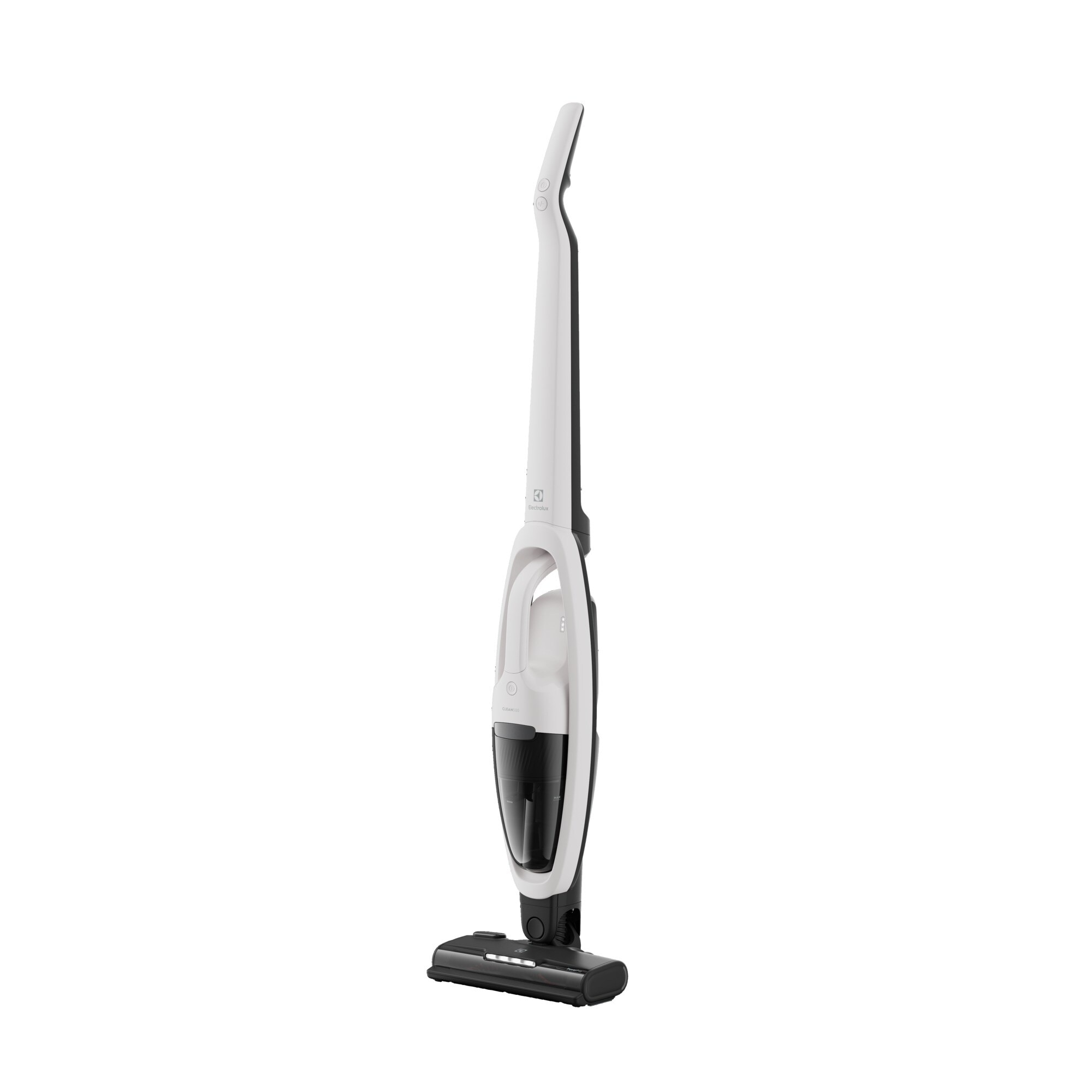 Aspirator vertical 2 in 1 Electrolux Seria 500 ES52CB18SH, 18 V, 2000 mAh, autonomie max 45 min, 2 trepte de putere, perie multisuprafete cu lumina LED, alb scoica