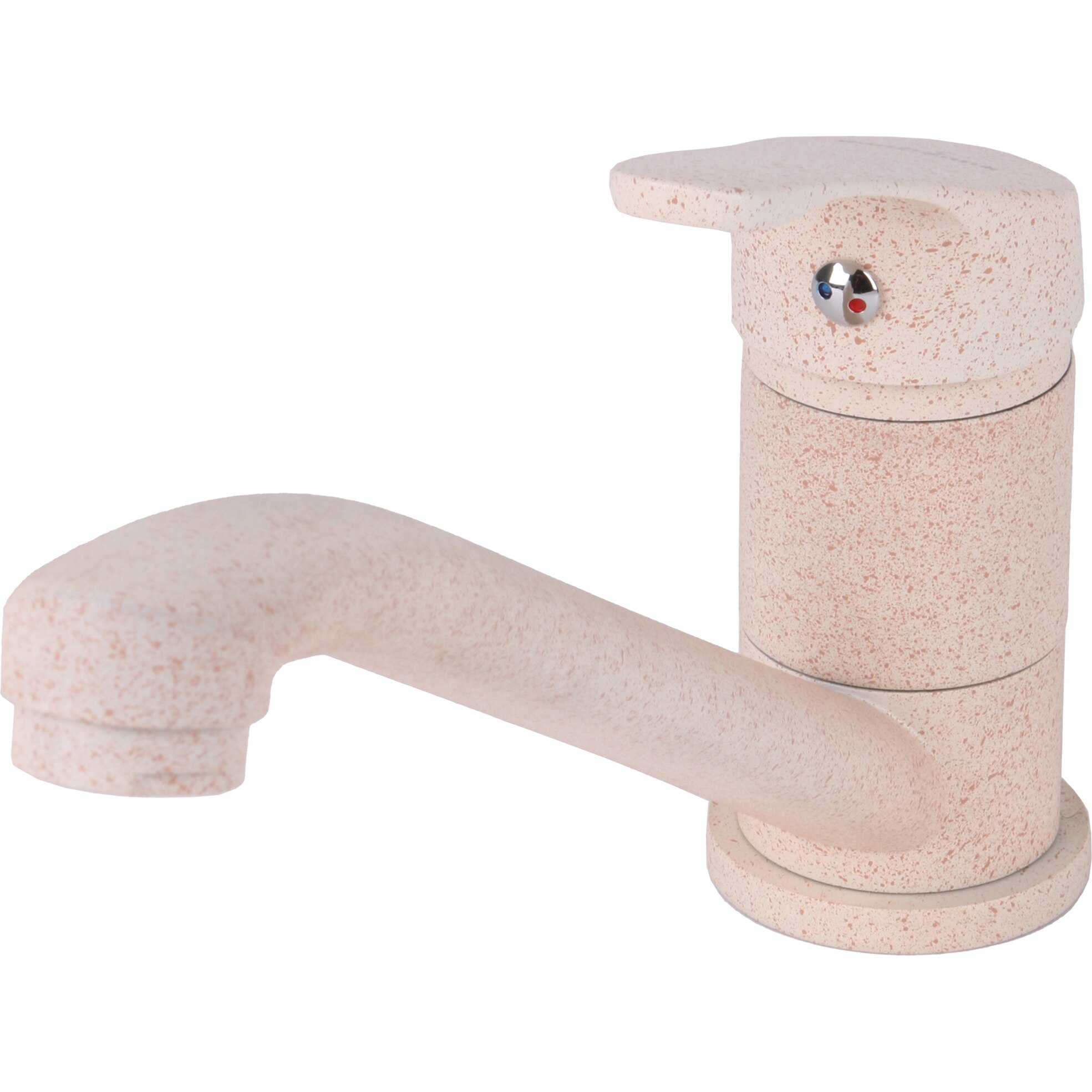 Baterie bucatarie SanDonna F 1066, cu aerator, cartus ceramic, Alama, Bej