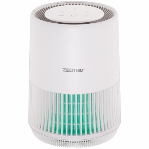 Purificator de aer Zelmer ZPU5500, 35W, 140mc/h, suprafata maxim 20 mp, sistem de filtrare in 4 trepte, Filtru HEPA 13, Filtru de carbon si PRE Filtru, mod automat, night mode, senzor de praf, functie ionizare, indice calitatea a aerului